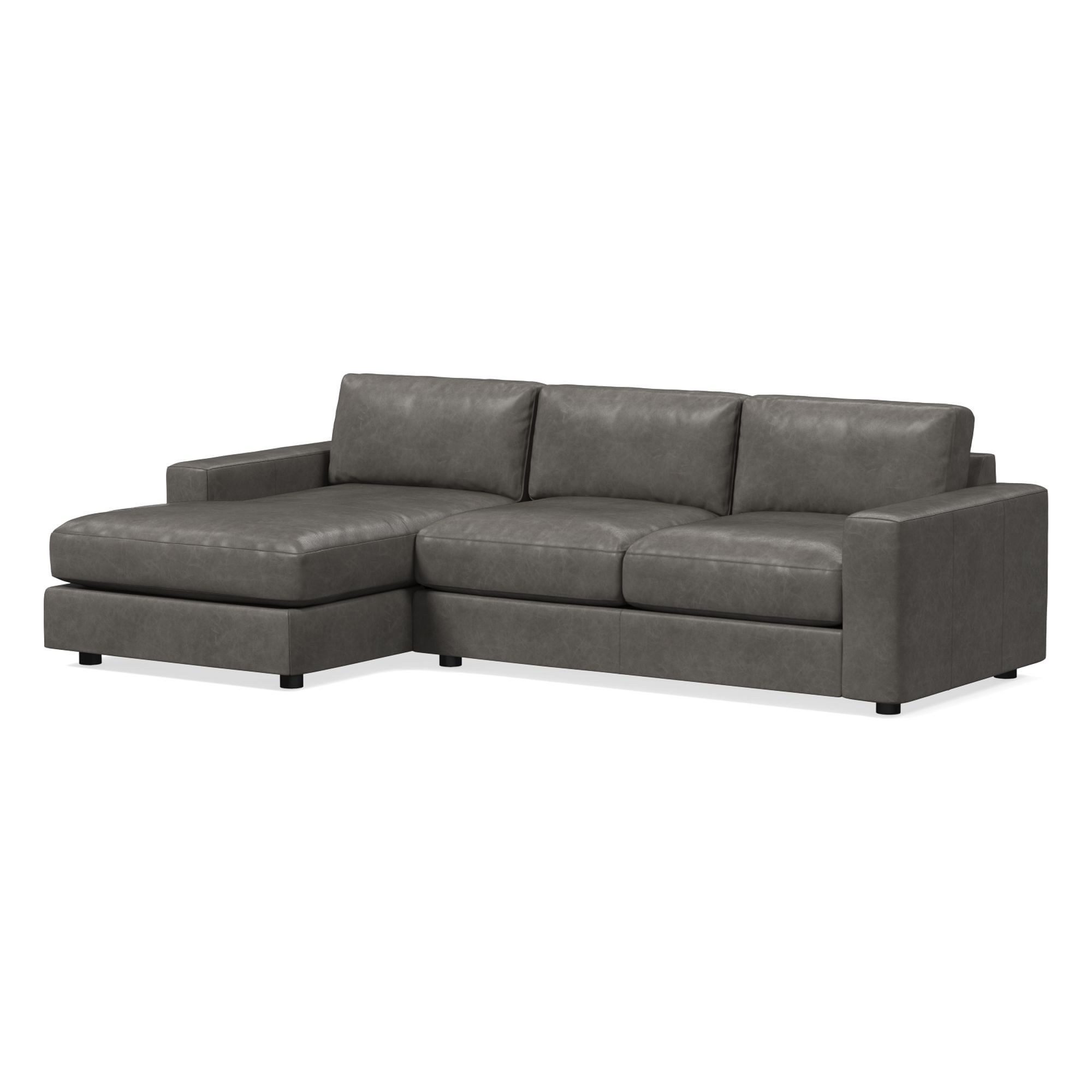 Urban Leather 2 Piece Chaise Sectional | Sofa With West Elm