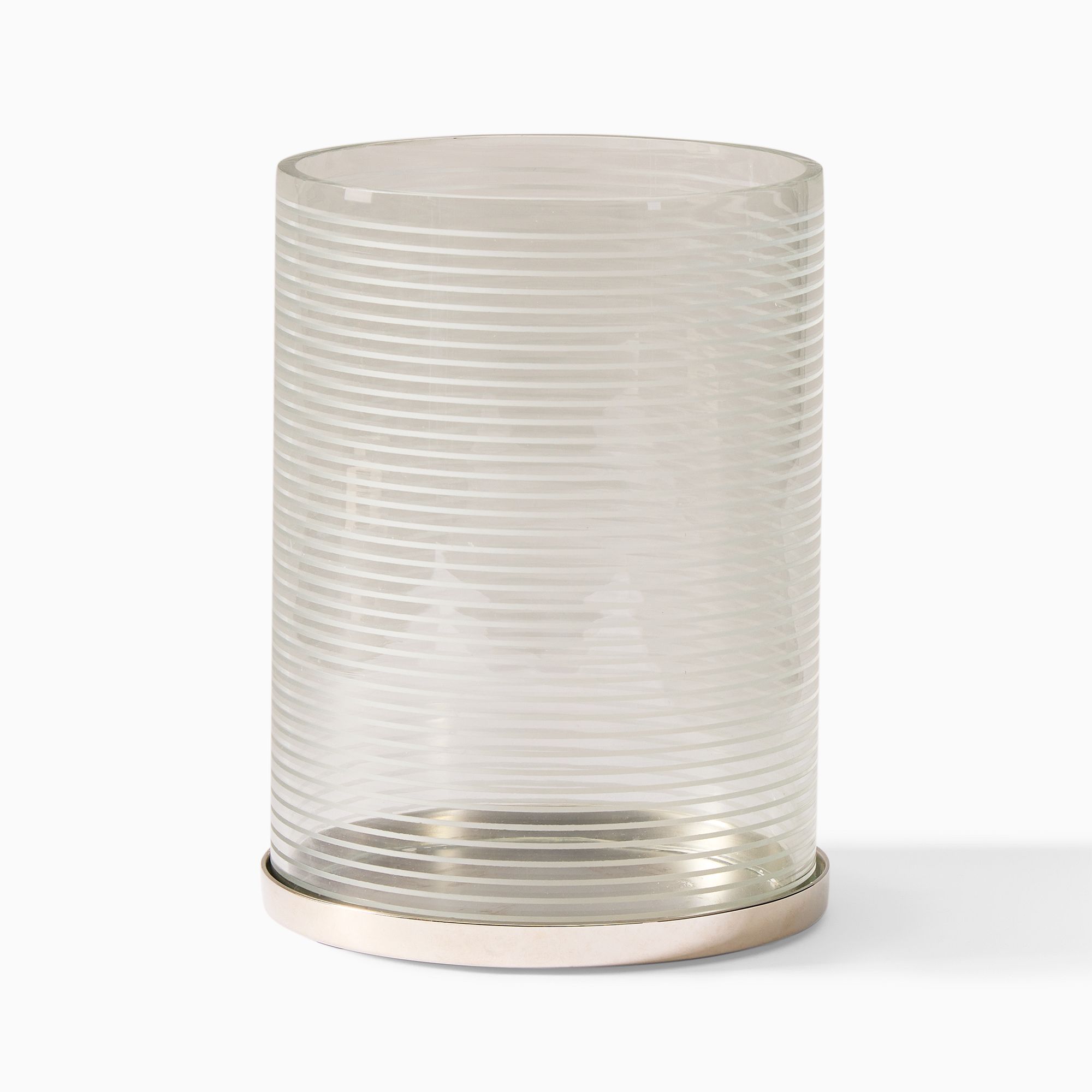 Billy Cotton Modern Metal Glass Hurricane | West Elm