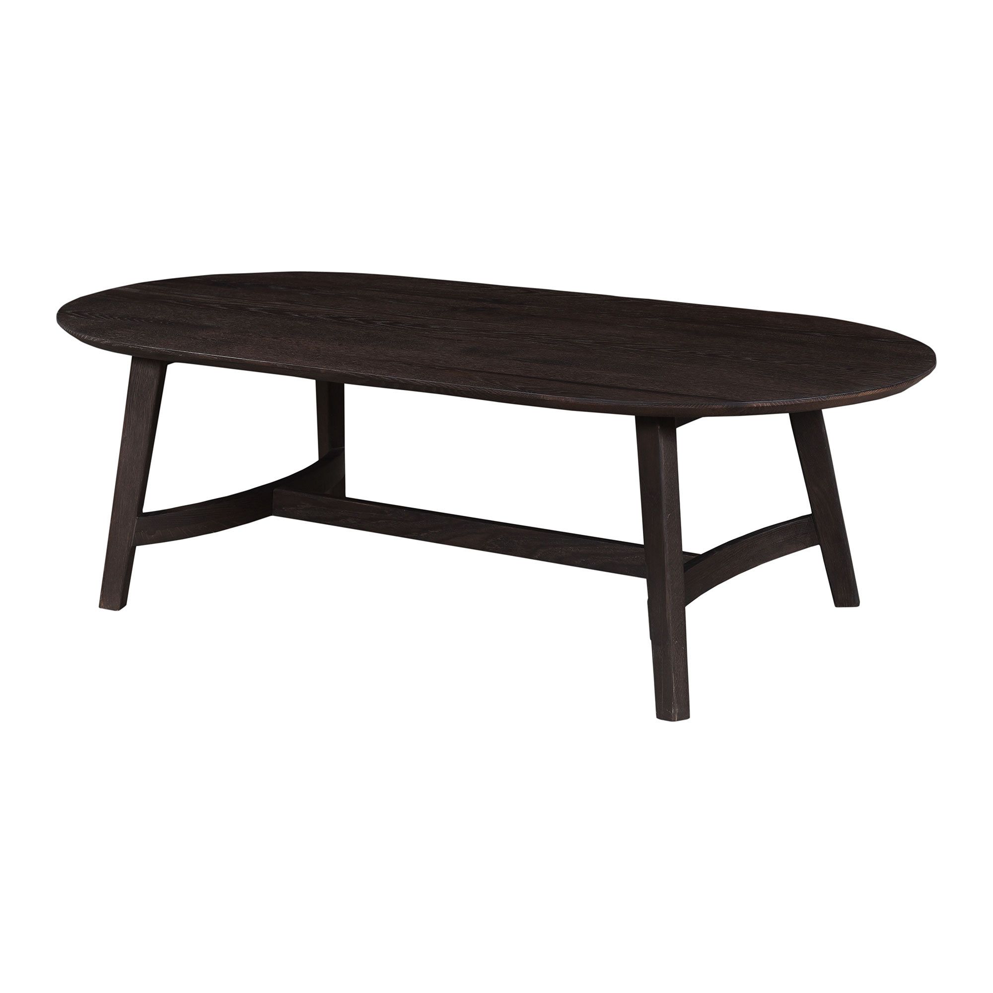 Solid Oak Oval Coffee Table | West Elm