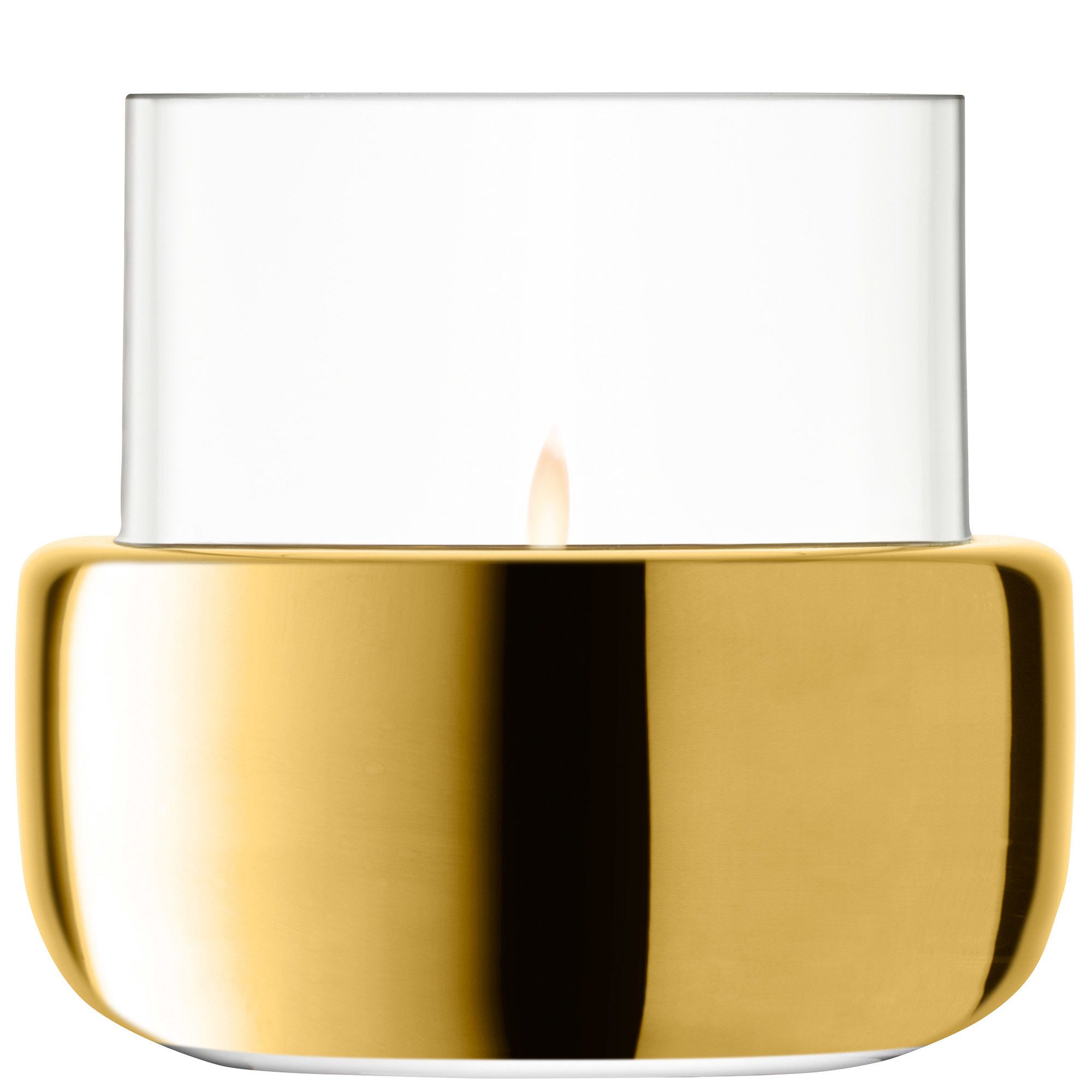 Aurum Glass Tealight Holder | West Elm