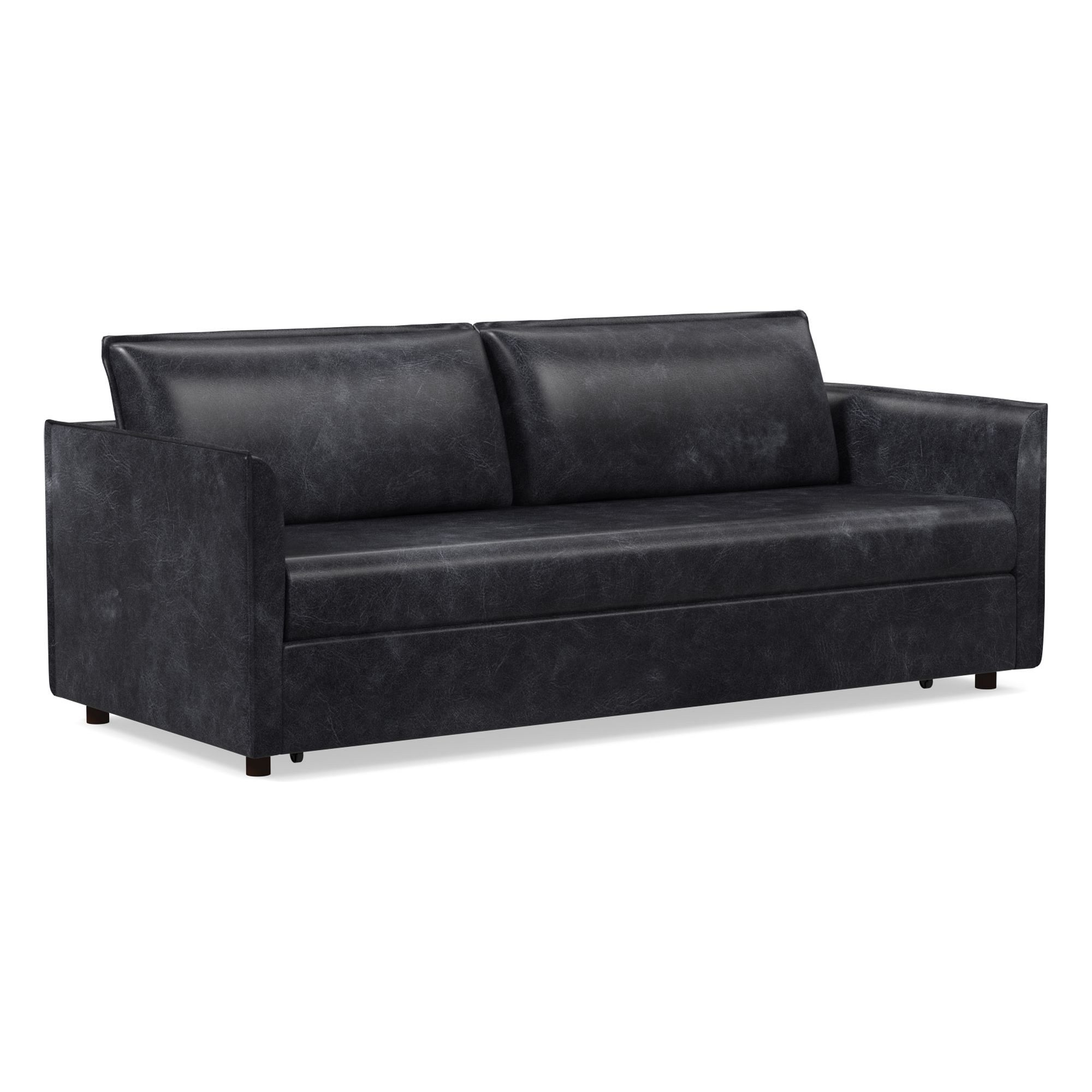 Whitman Leather Trundle Sofa (82") | West Elm