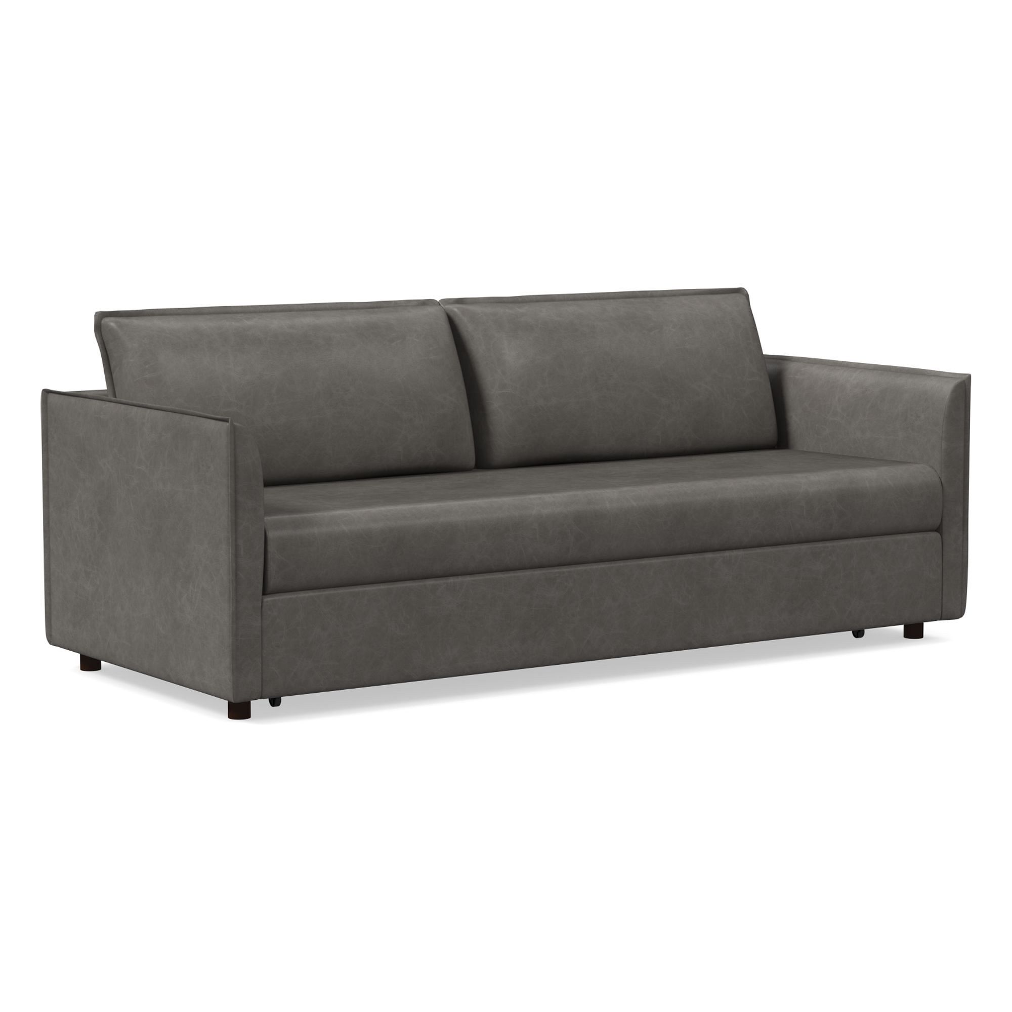 Whitman Leather Trundle Sofa (82") | West Elm