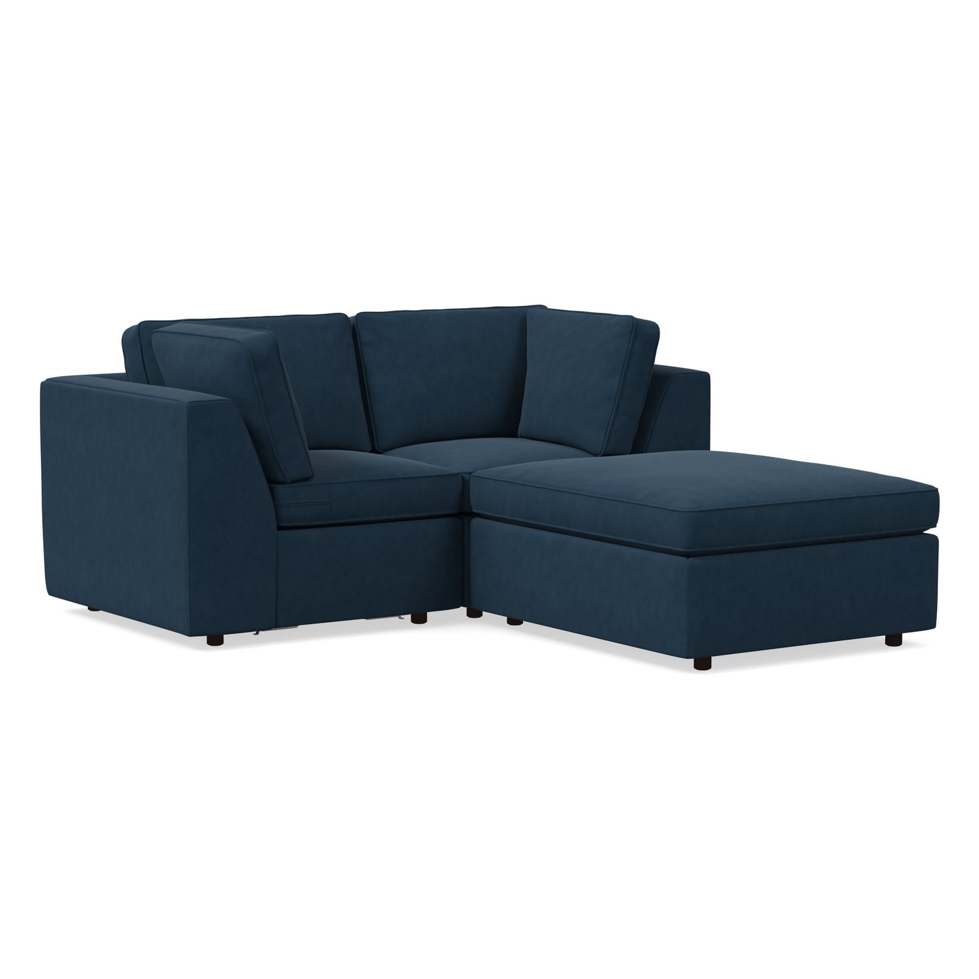 Harris 3-Piece Small Ottoman Sectional (70"–78") | West Elm