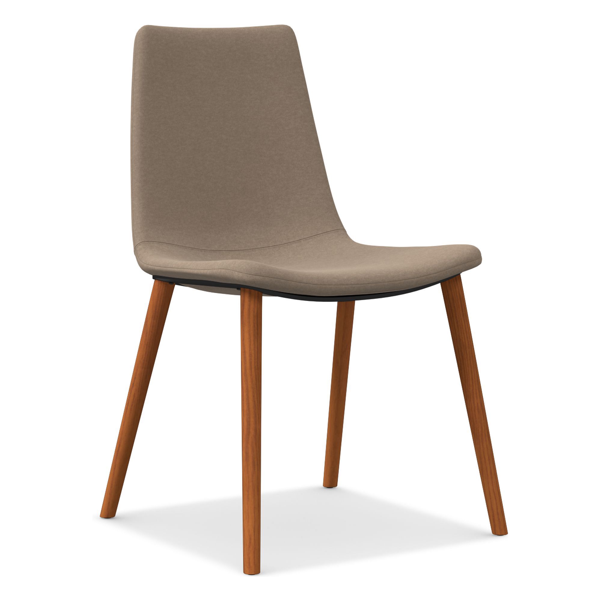 Slope Upholstered Dining Chair - Wood Legs | West Elm