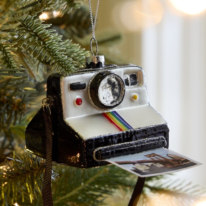 Glass Polaroid Camera Ornament