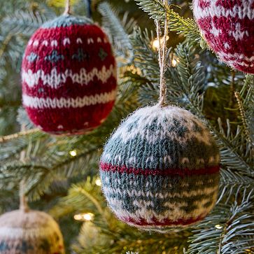 Knitted christmas ornaments discount