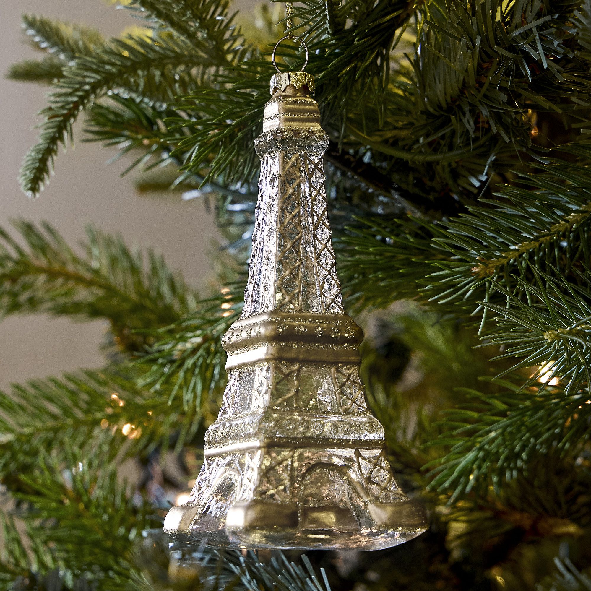 Glass Eiffel Tower Ornament | West Elm