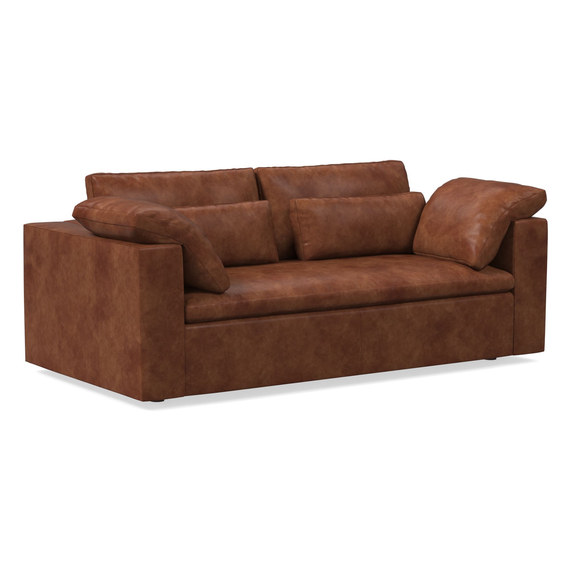 Harmony Modular Leather Sofa (82"–92") | West Elm