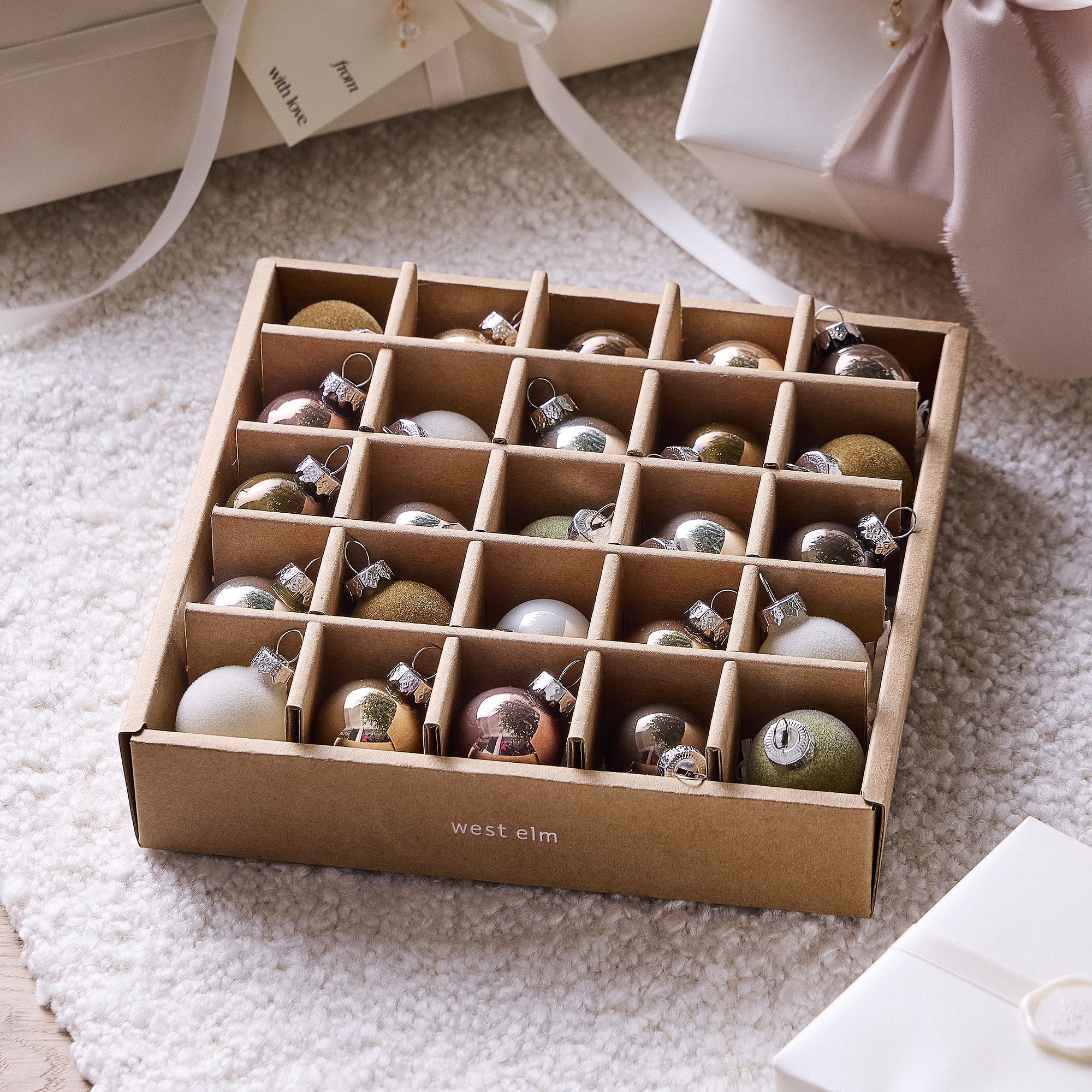 Neutrals Glass Ball Ornaments (Set of ) | West Elm