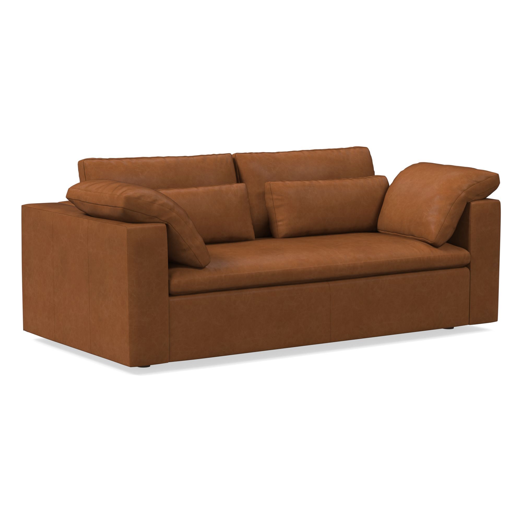 Harmony Modular Leather Sofa (82"–92") | West Elm