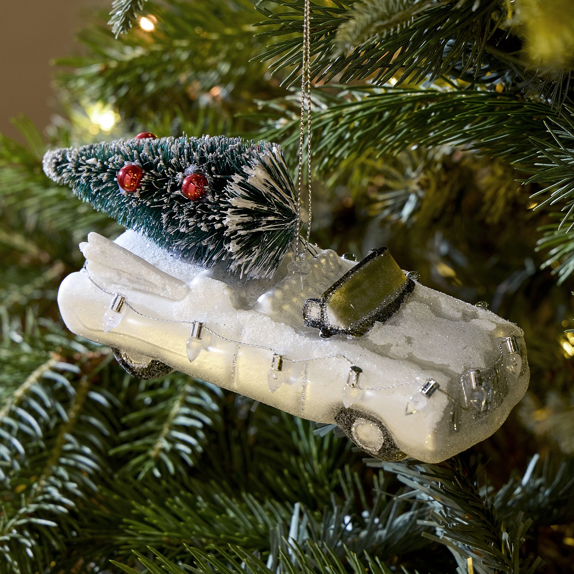 Glass Car w/ Tree Ornament | West Elm