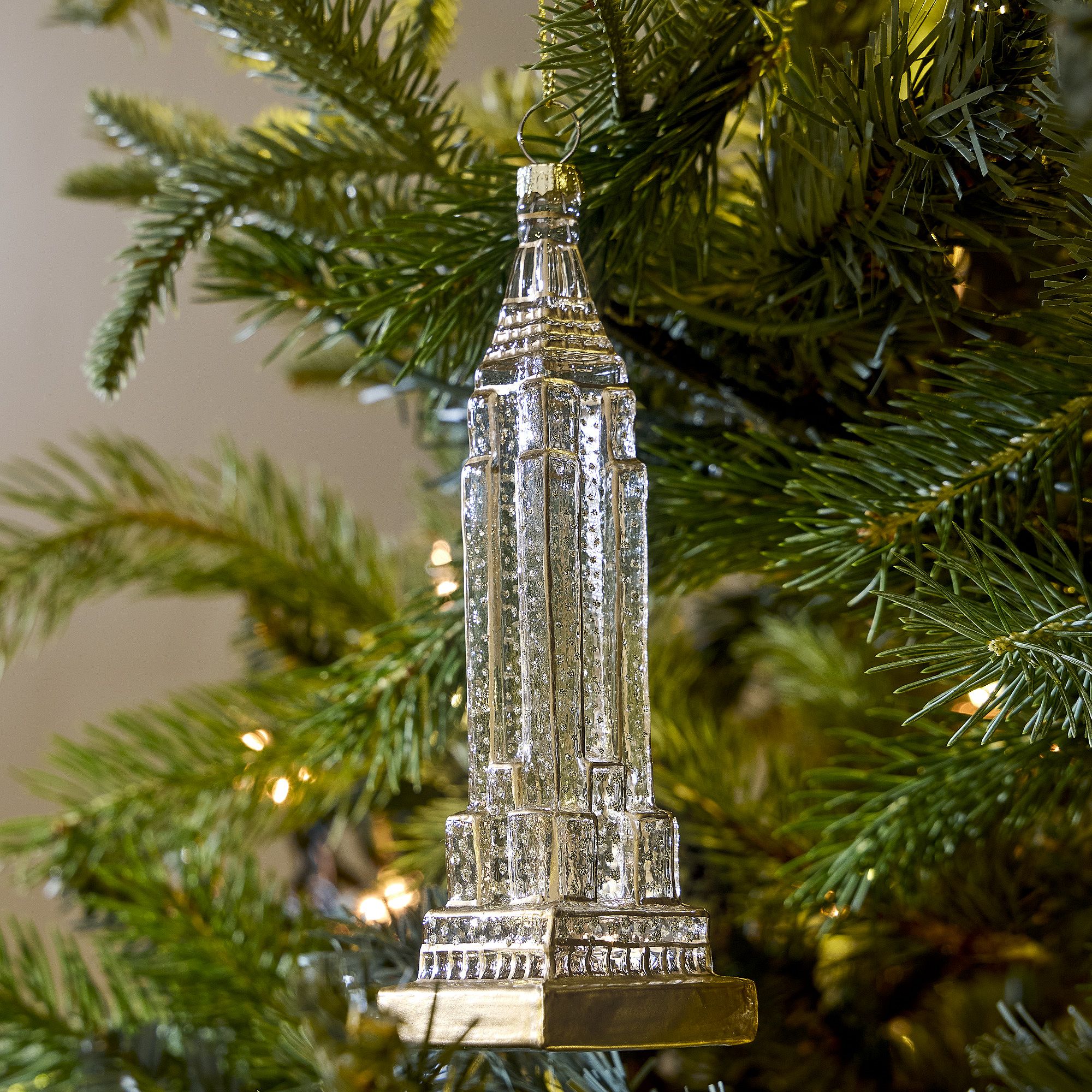 Glass Empire State Building Ornament | West Elm