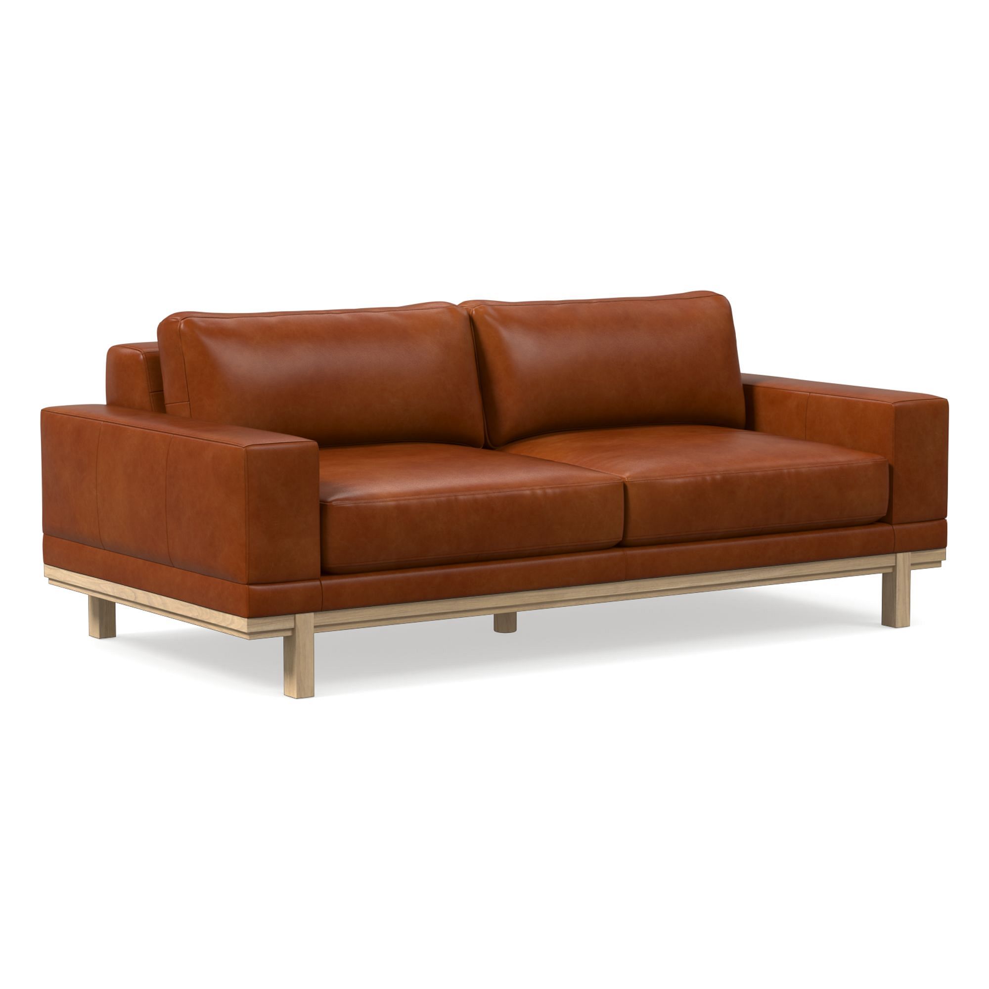 Dewitt Leather Sofa (76"–96") | West Elm