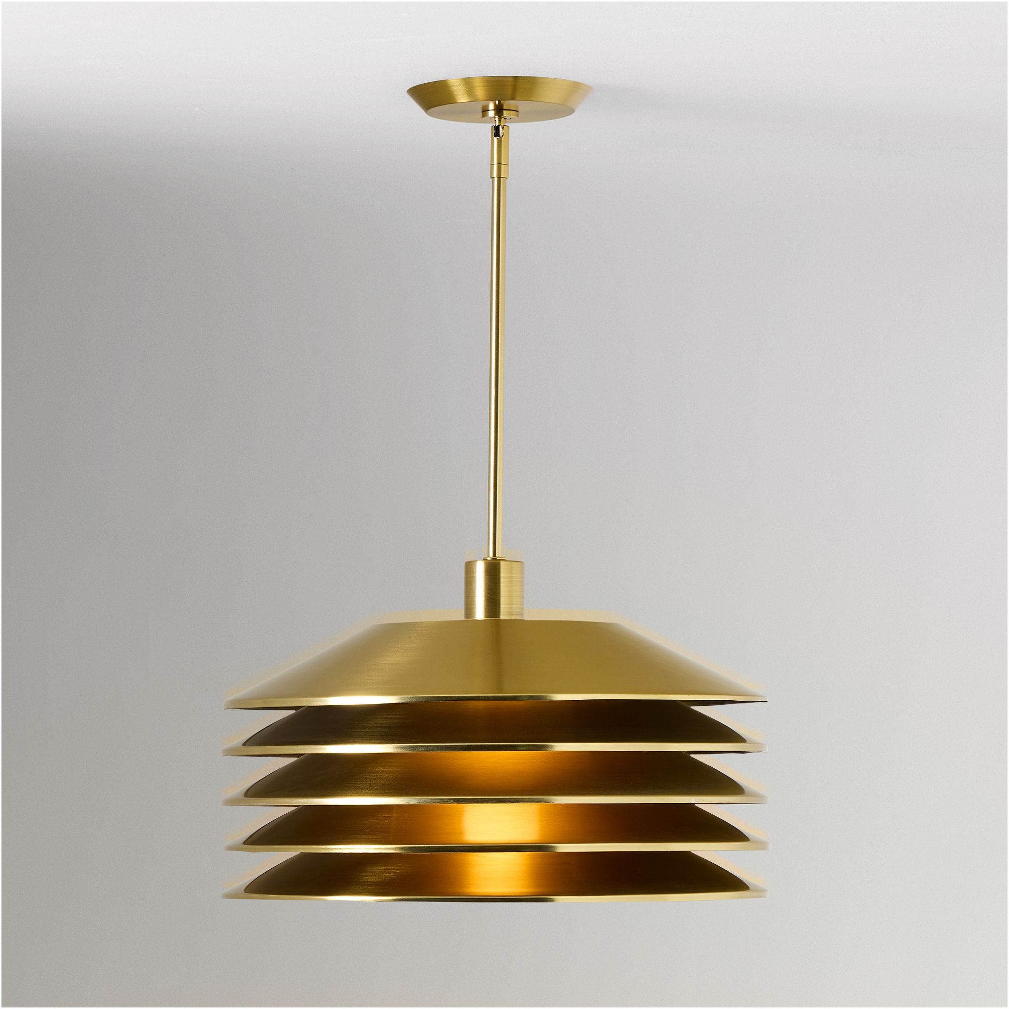 Marcus Samuelsson Layered Brass Pendant (18") | West Elm