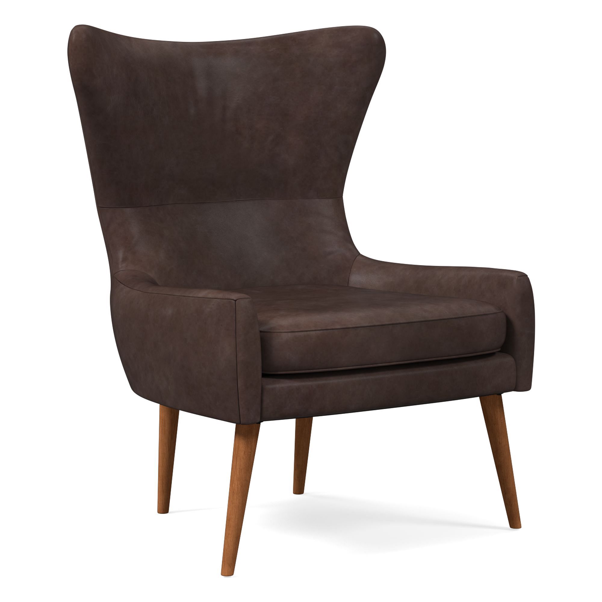 Erik Leather Wing Chair | West Elm