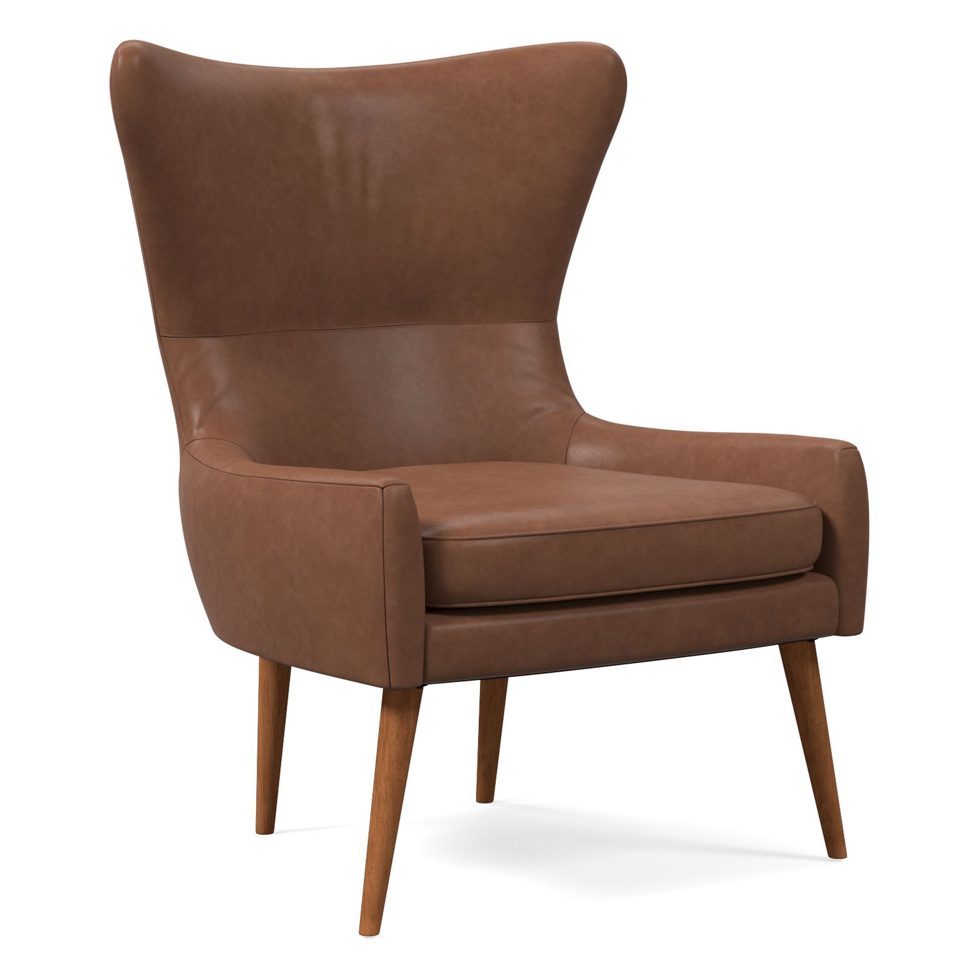 Erik Leather Wing Chair | West Elm