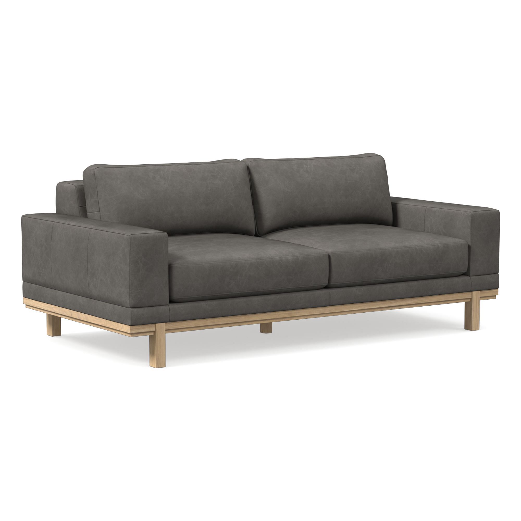 Dewitt Leather Sofa (76"–96") | West Elm