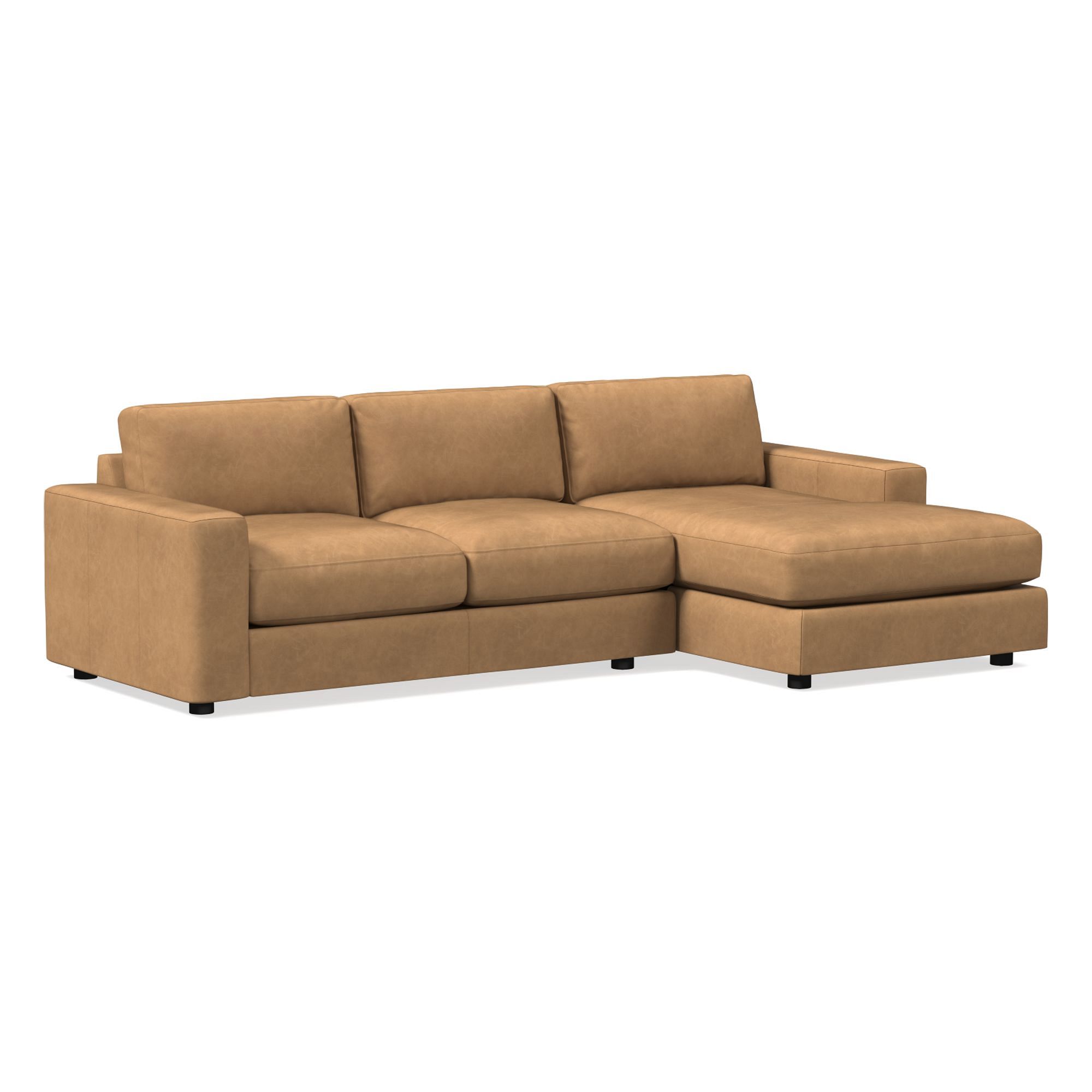 Urban Leather 2 Piece Chaise Sectional | Sofa With West Elm