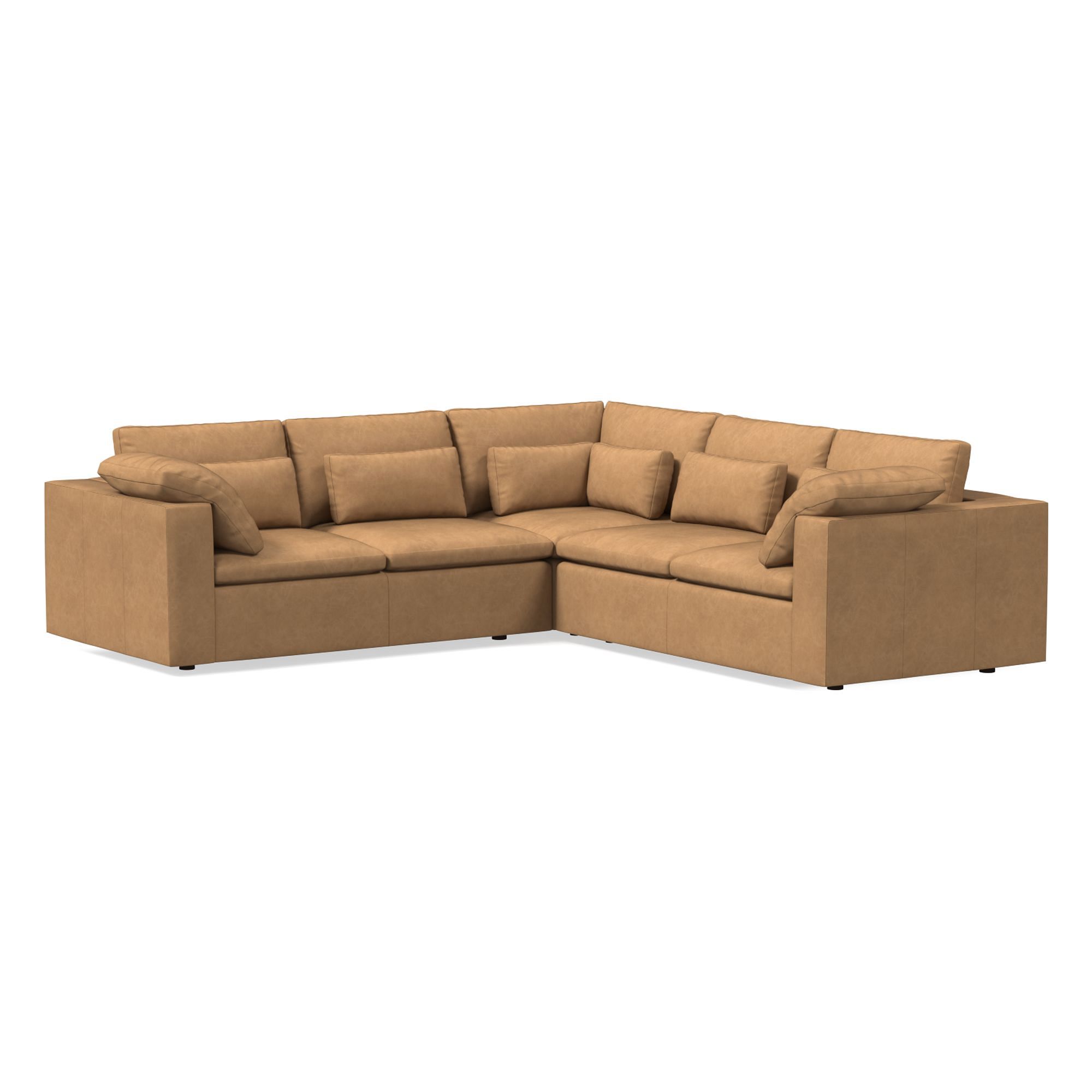 Harmony Modular Leather 3 Piece L-Shaped Sectional | Sofa With Chaise West Elm