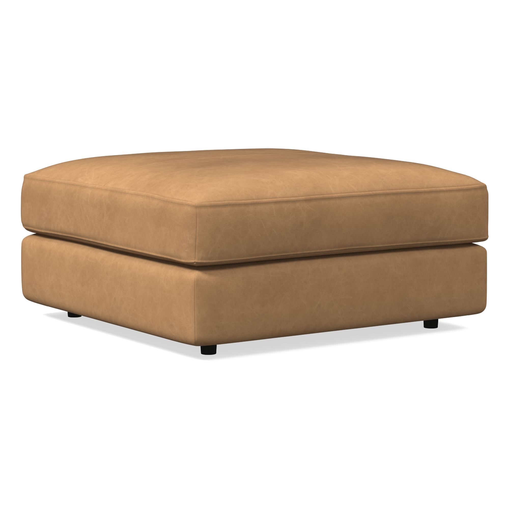 Urban Leather Ottoman | West Elm