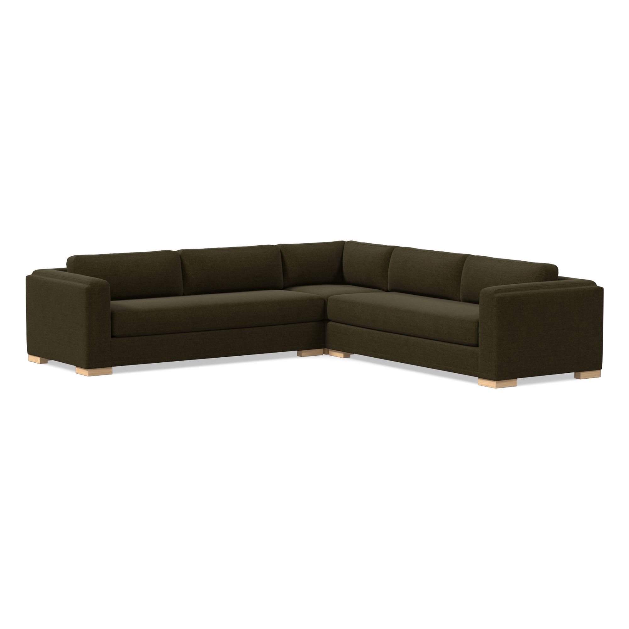 Nassau 3-Piece L-Shaped Sectional (117") | West Elm