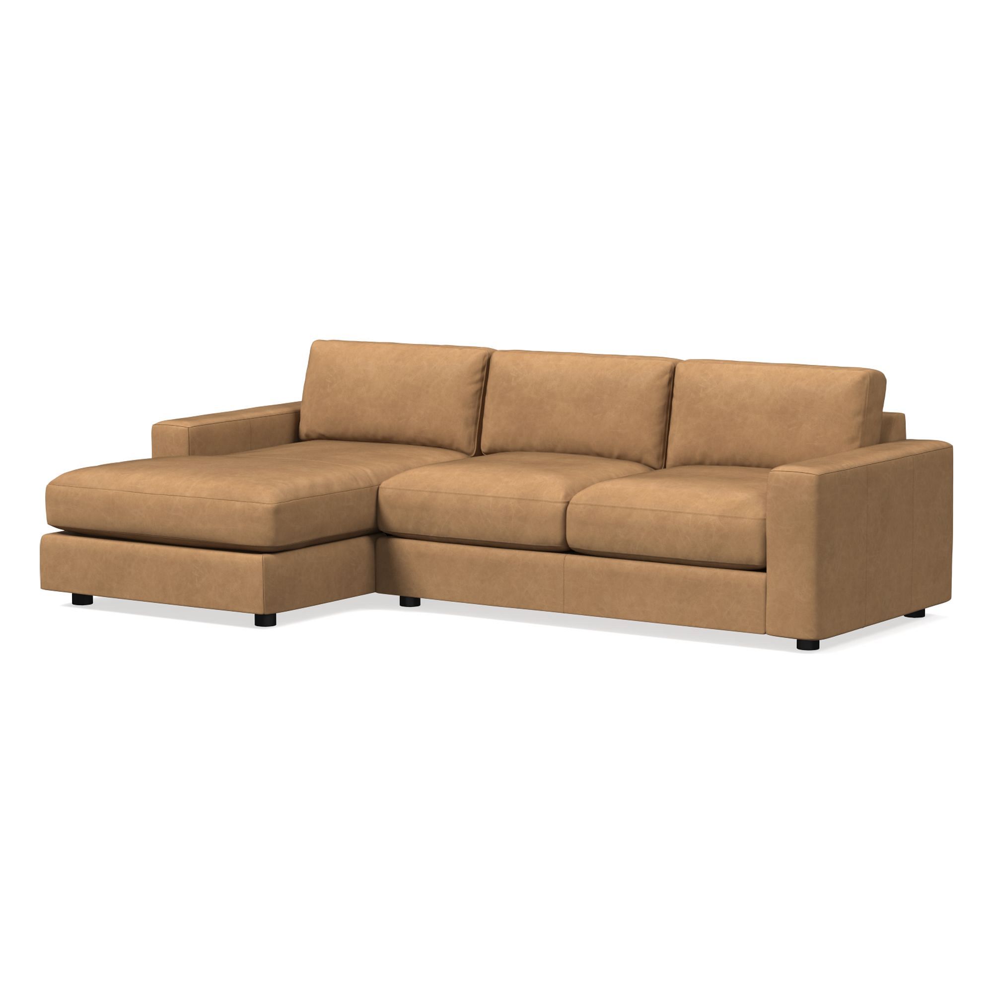 Urban Leather 2 Piece Chaise Sectional | Sofa With West Elm