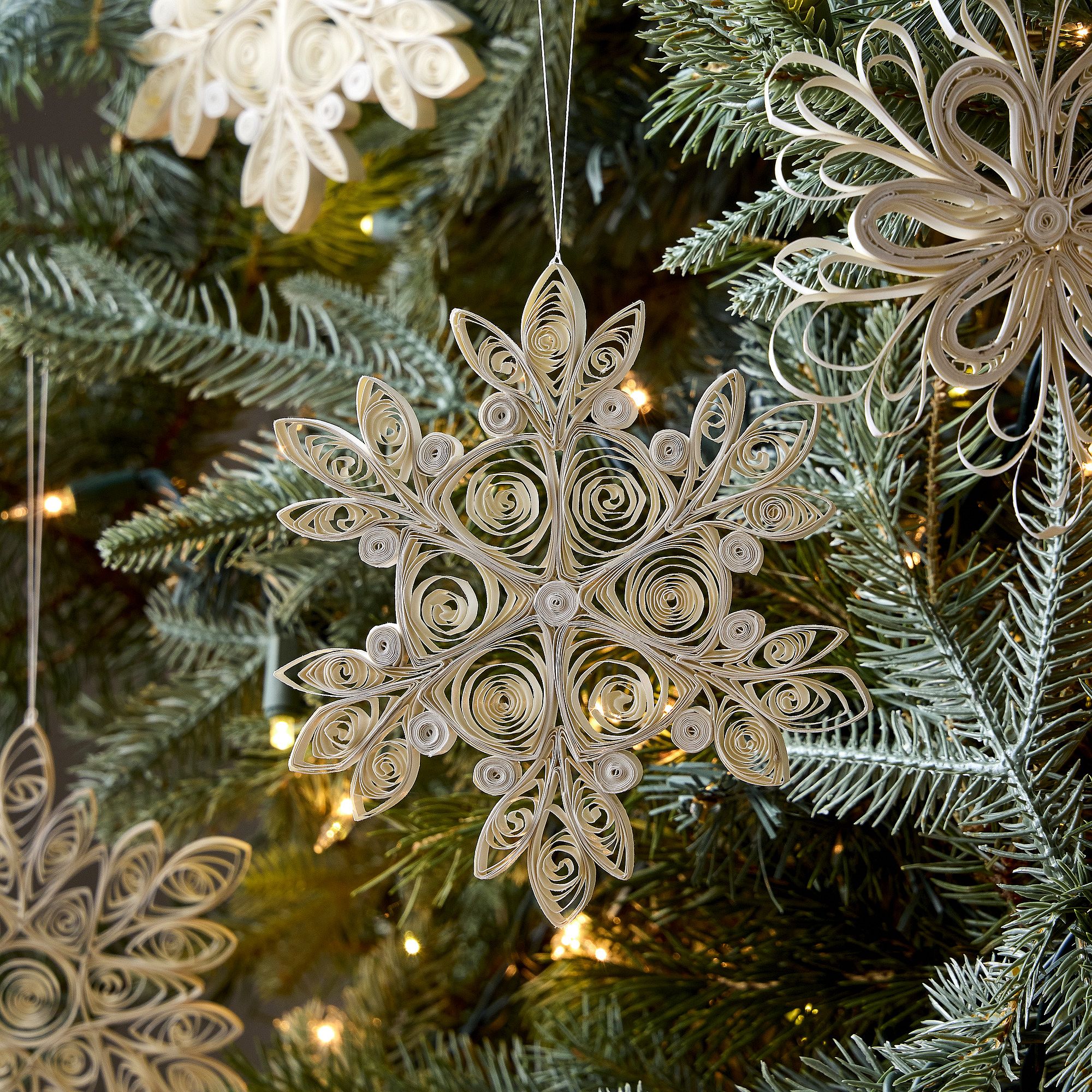 Alt image 1 for Die Cut Paper Snowflake Ornaments (Set of 9)