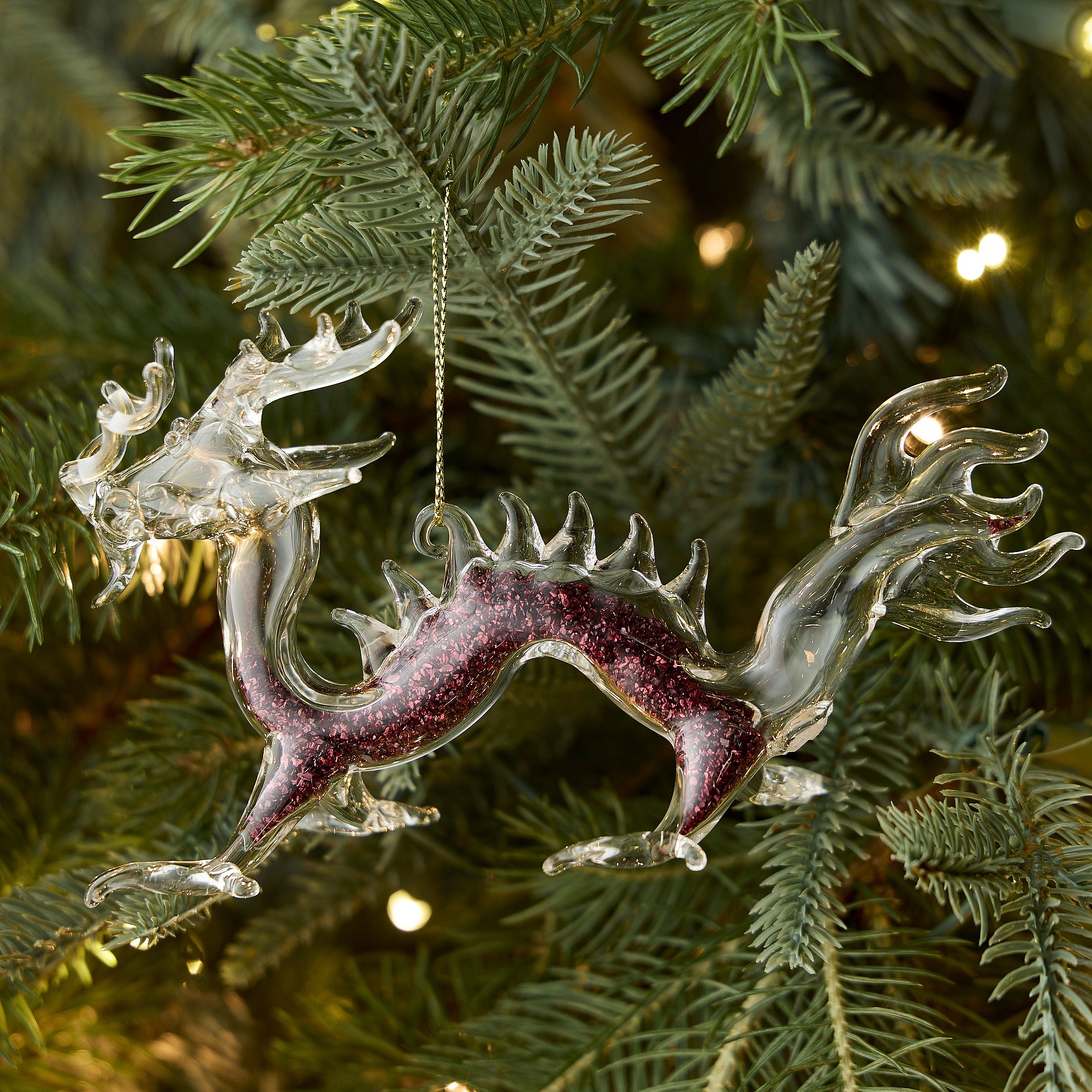 Glass Dragon Ornament | West Elm