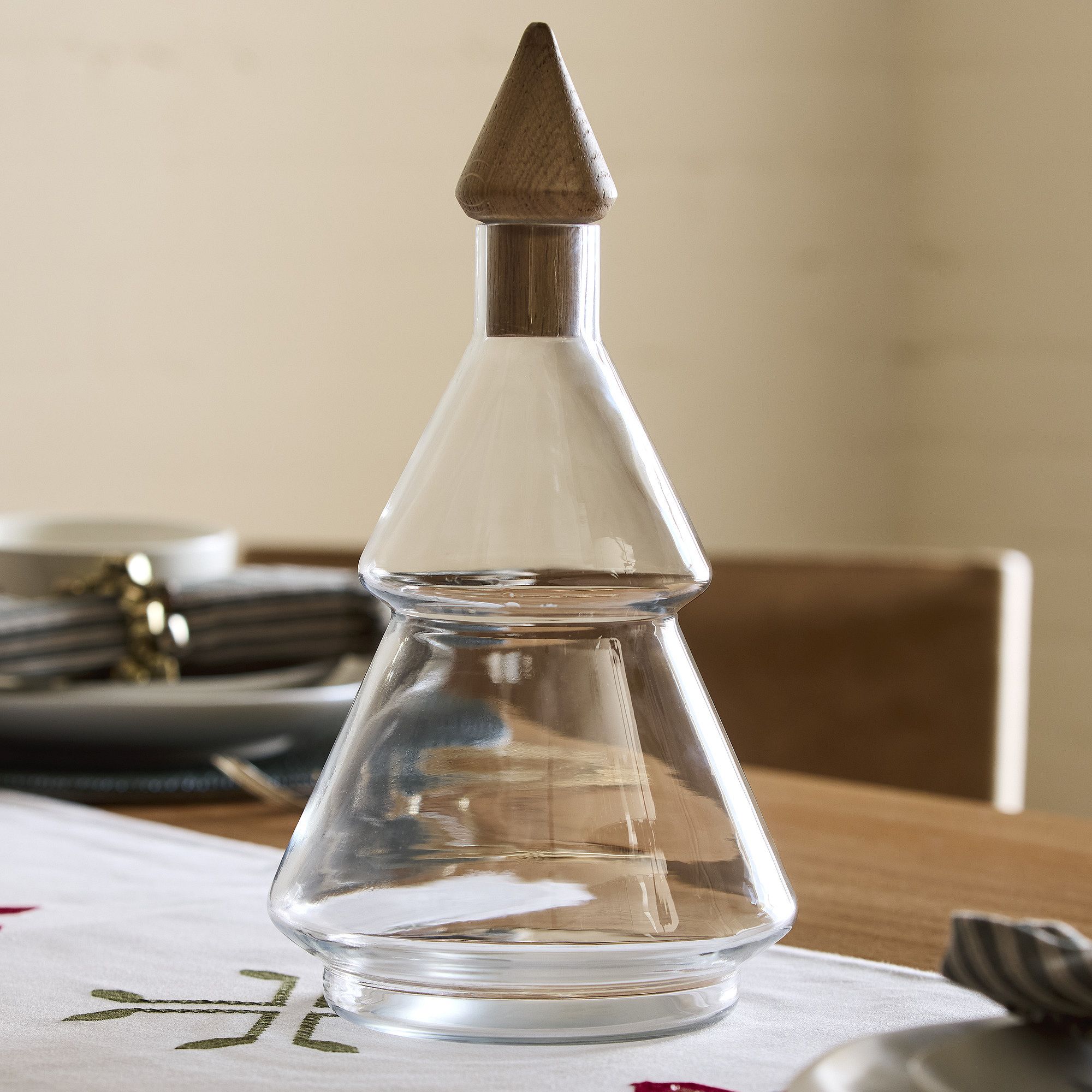 Tiered Tree Wood & Glass Decanter | West Elm