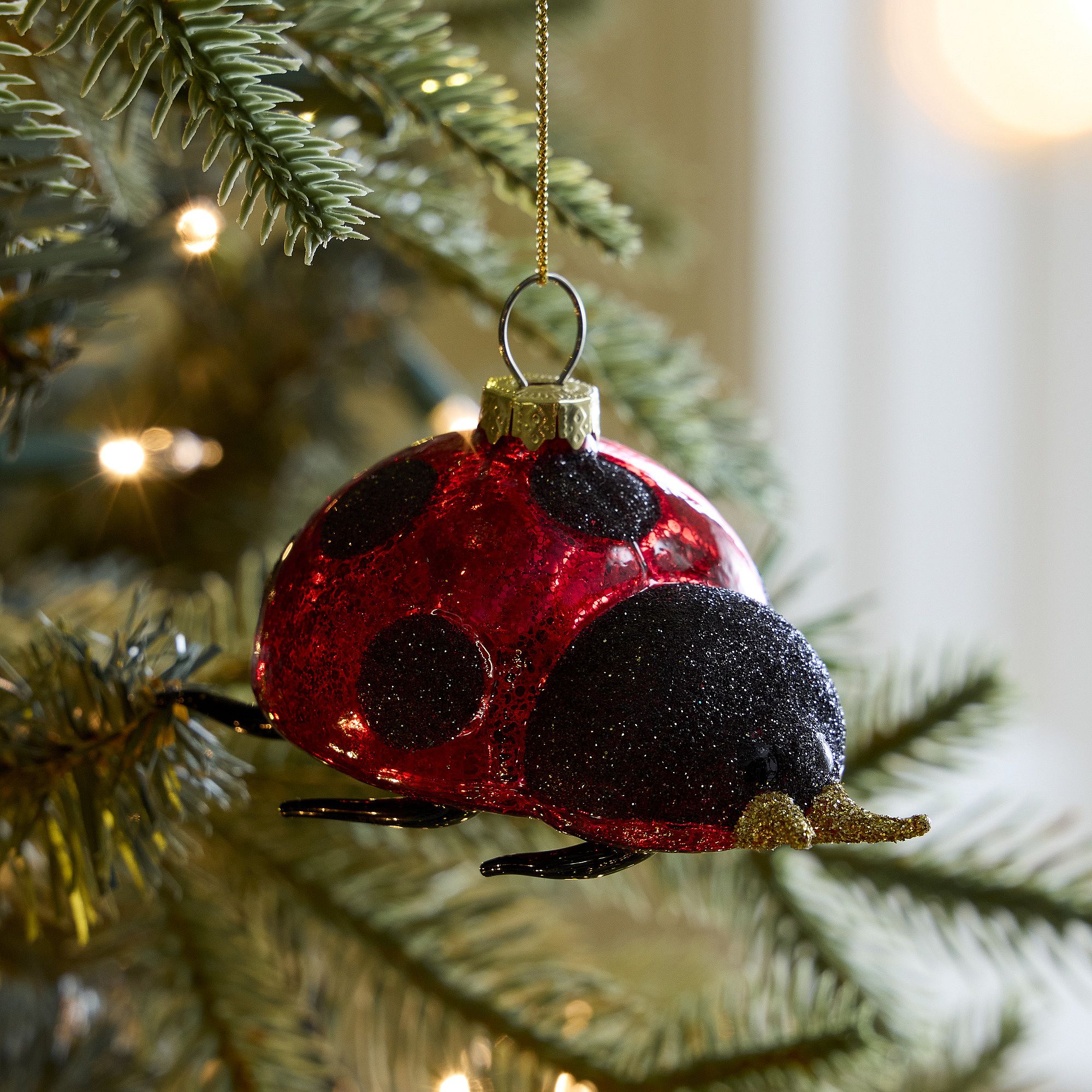 Glass Ladybug Ornament | West Elm