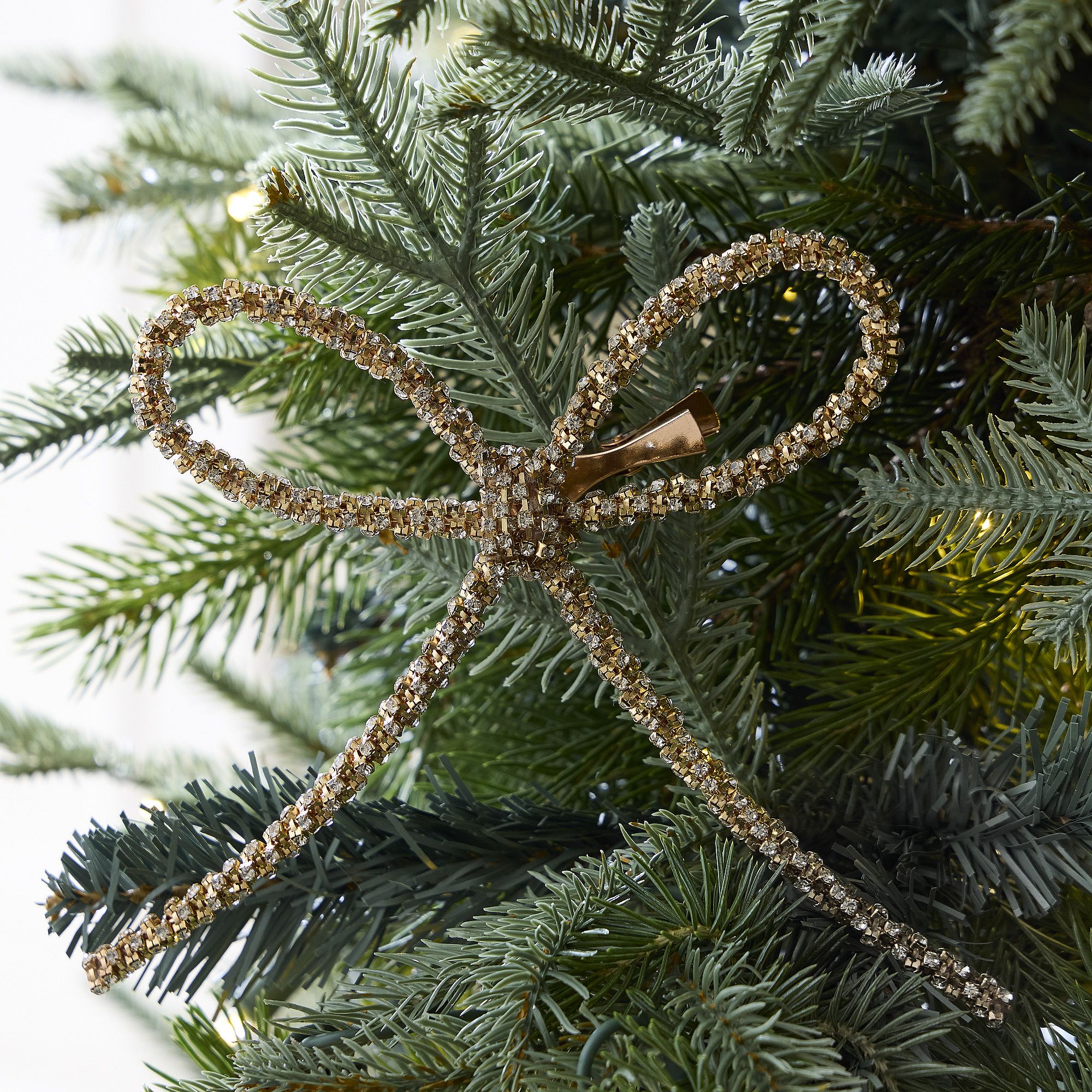 Glitter Bow Clip-On Ornament | West Elm