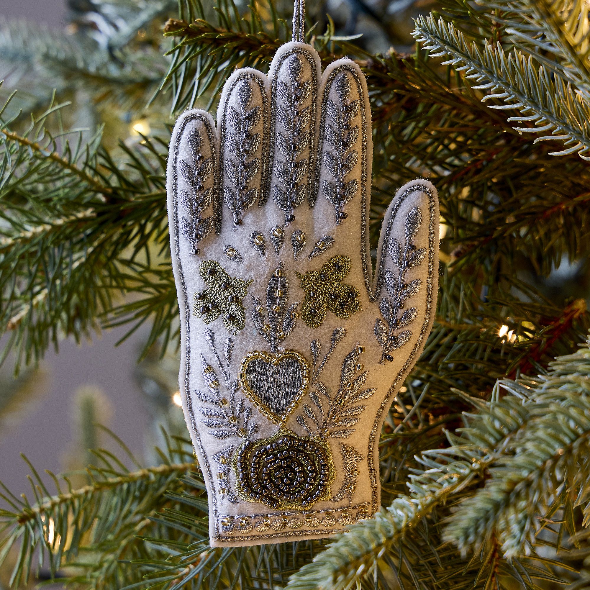 Beaded Hand Ornament | West Elm