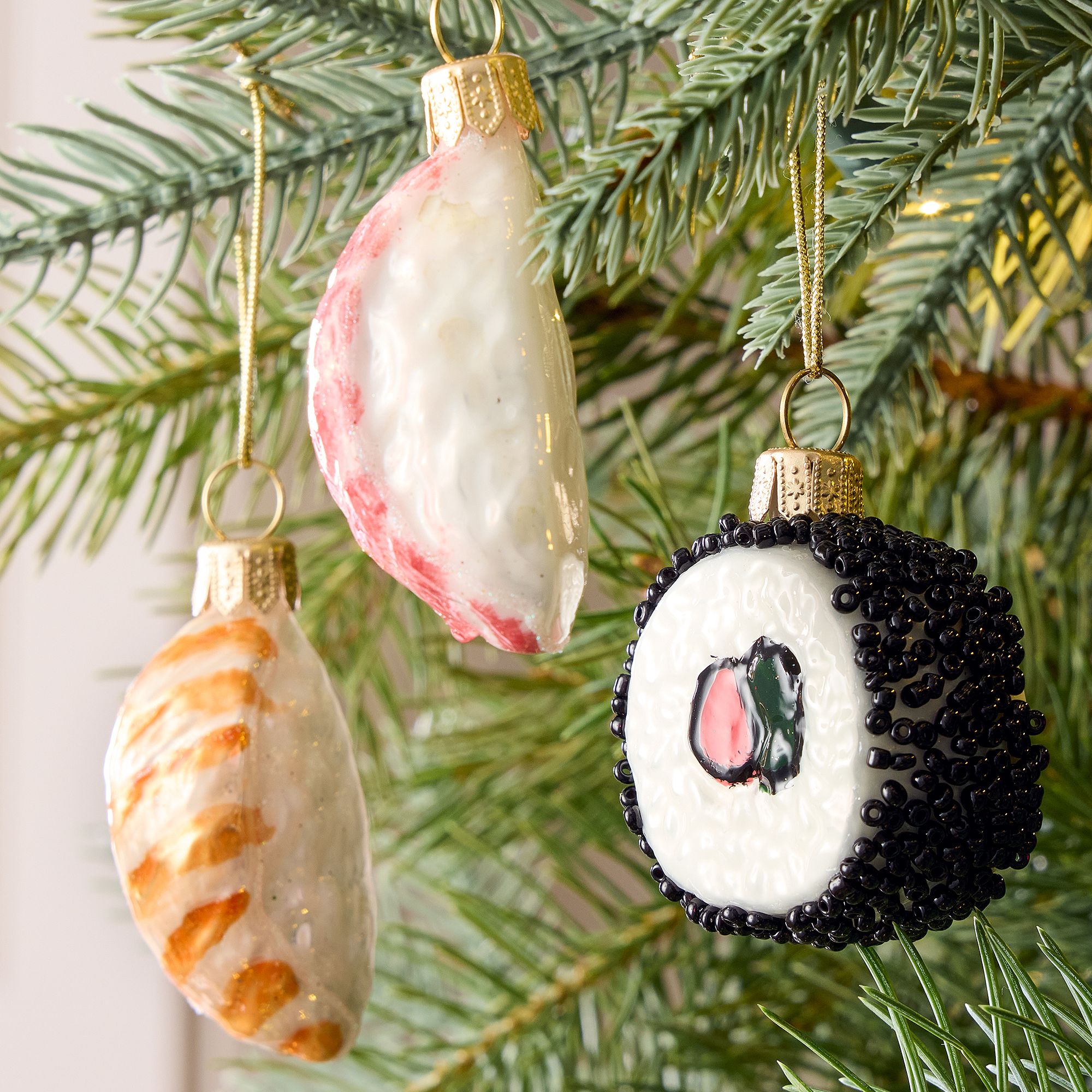 Glass Sushi Lunch Ornaments (Set of 6) | West Elm