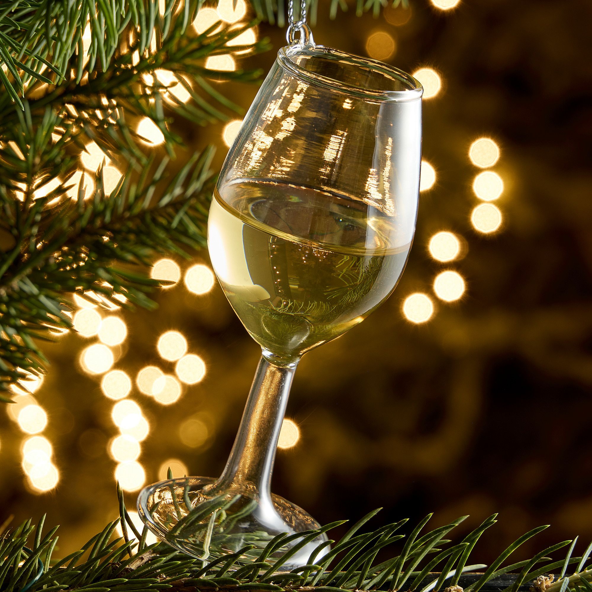 White Wine Glass Ornament | West Elm