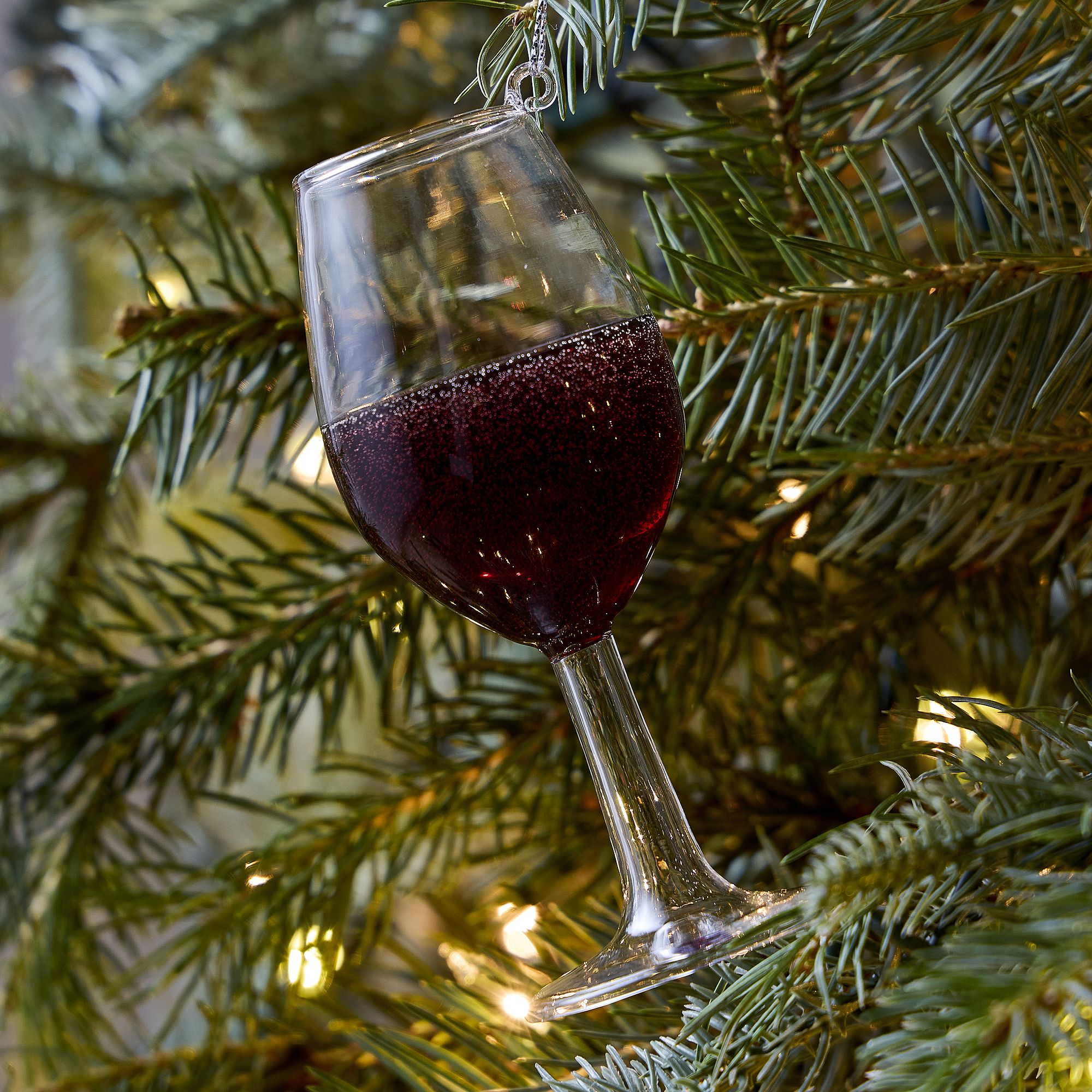 Red Wine Glass Ornament | West Elm