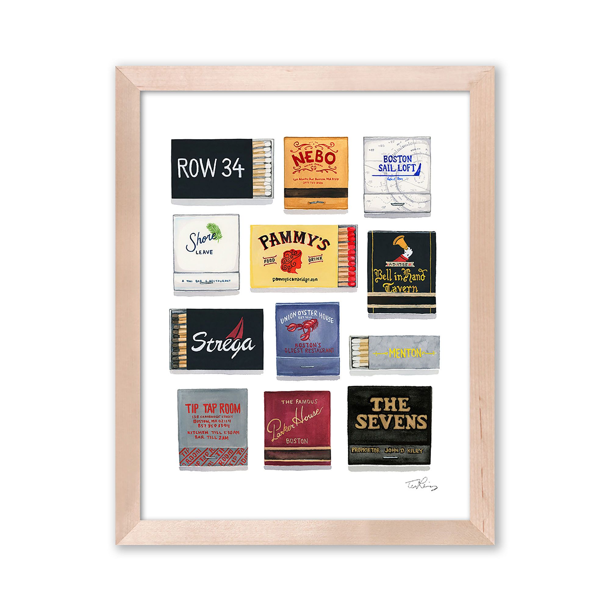 Boston Framed Matchbook Print by My Father's Daughter | West Elm