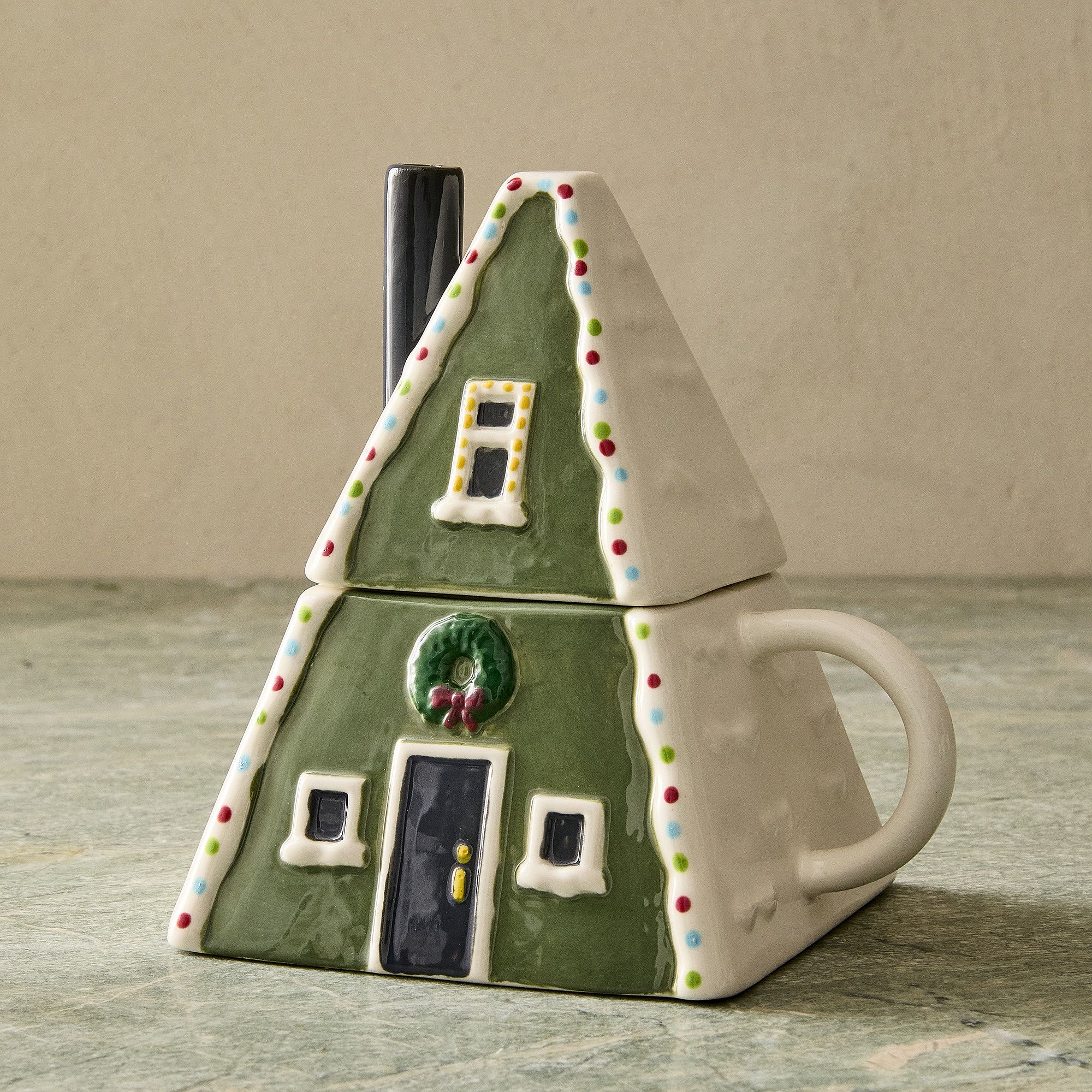 Holiday Skiers Figural House Mug | West Elm