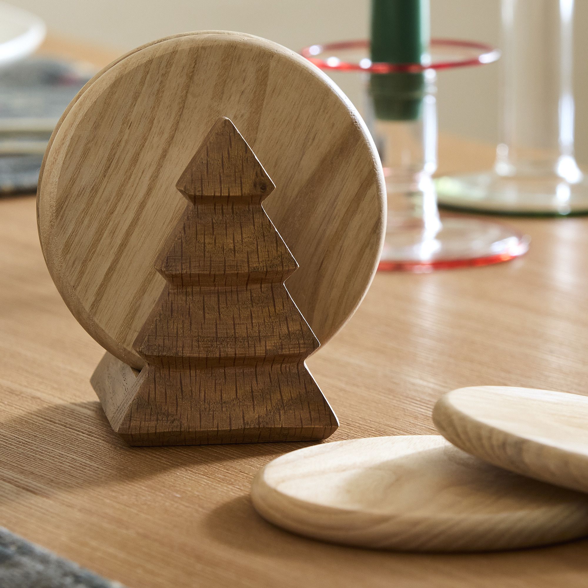 Tiered Tree Wood Coasters (Set of 4) | West Elm