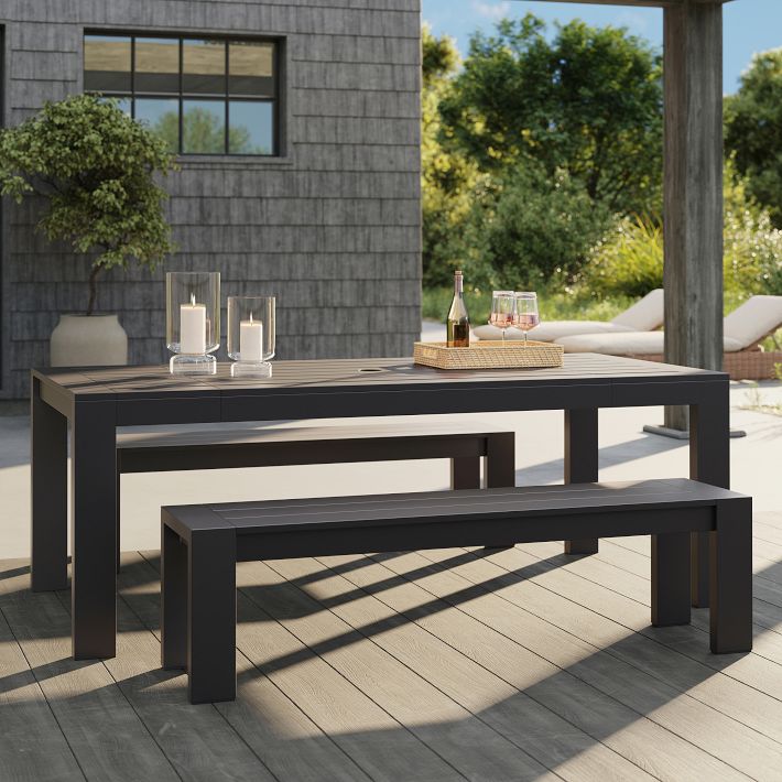 Expandable aluminum outdoor dining table sale