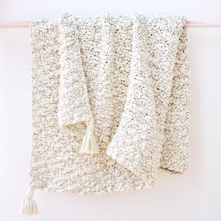 Chunky Marl Knit Throw