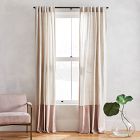 European Flax Linen &amp; Luster Velvet Curtain