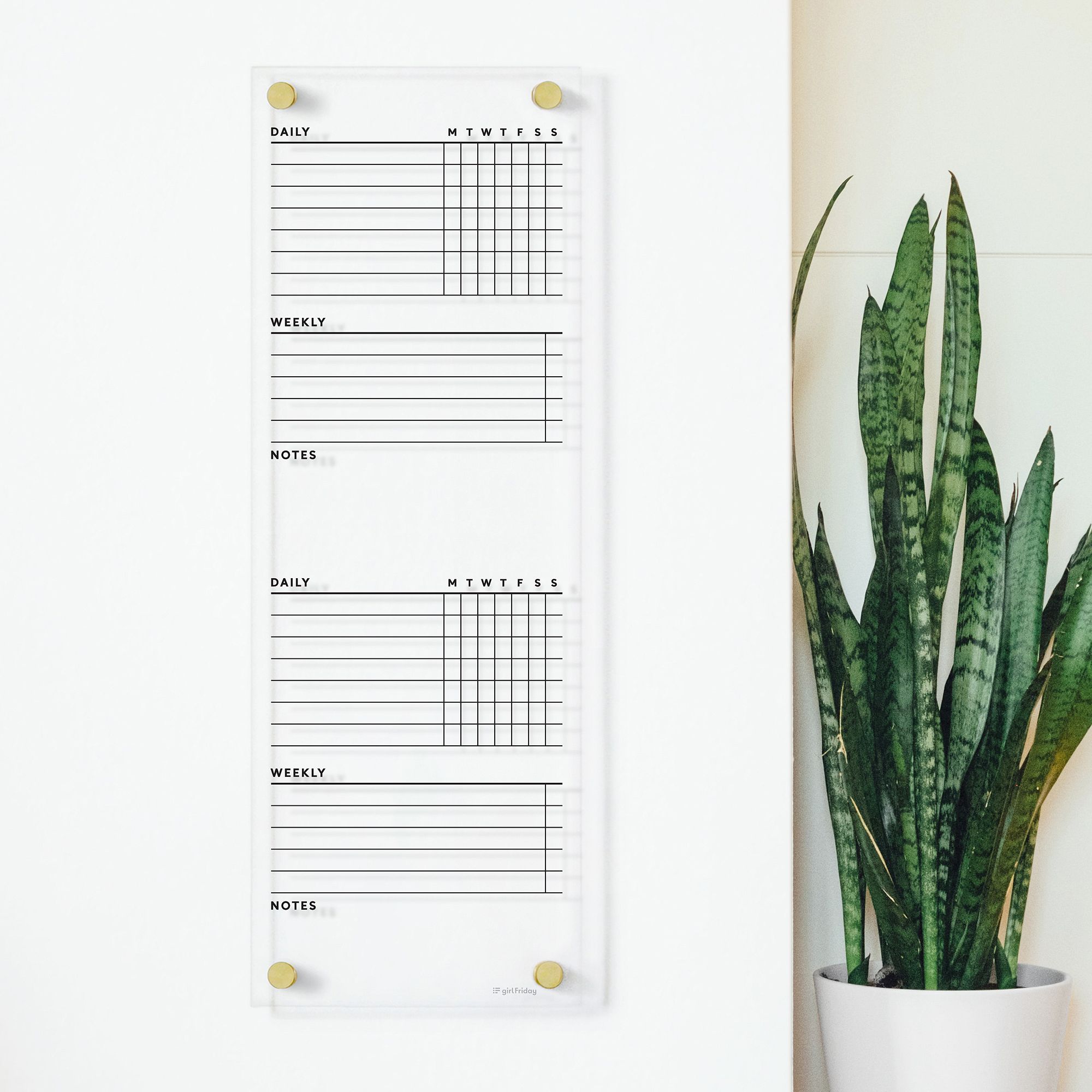 Girl Friday Acrylic Chore Chart | West Elm