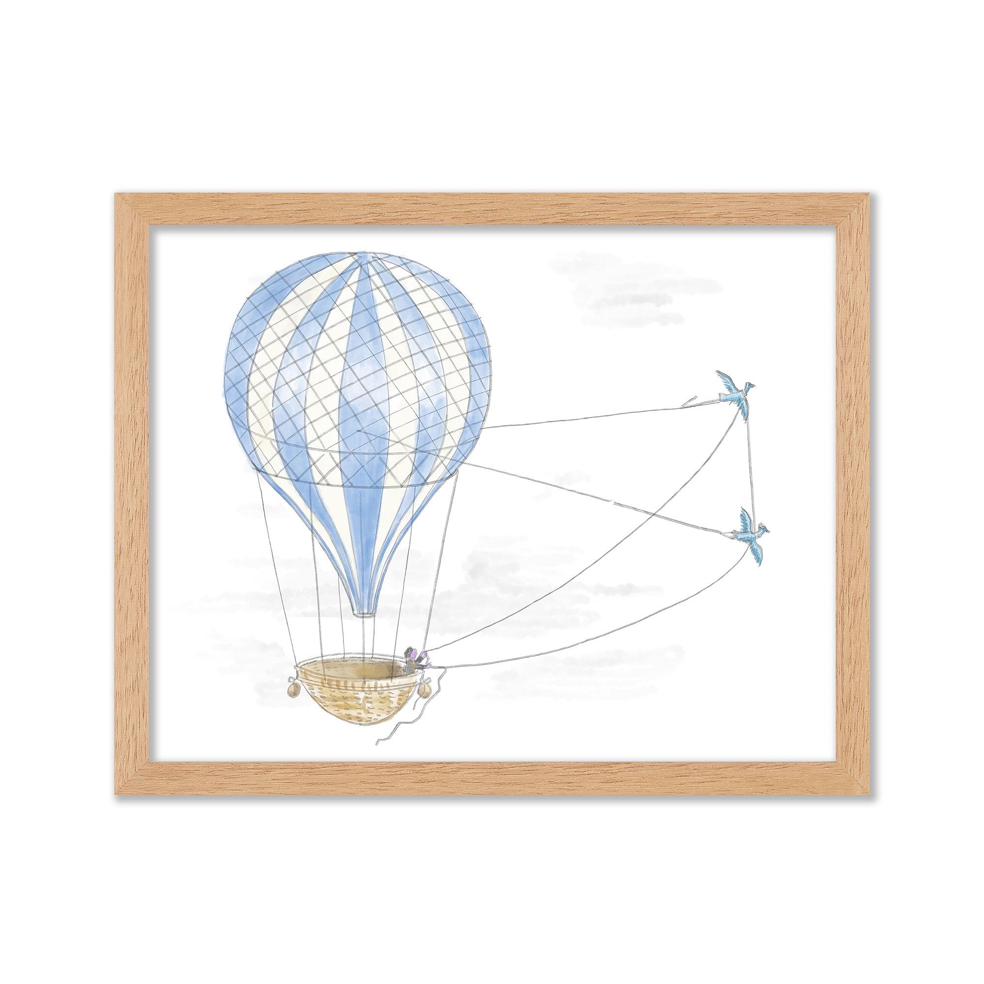 Joseph Altuzarra Hot Air Balloon Watercolor Wall Art | West Elm