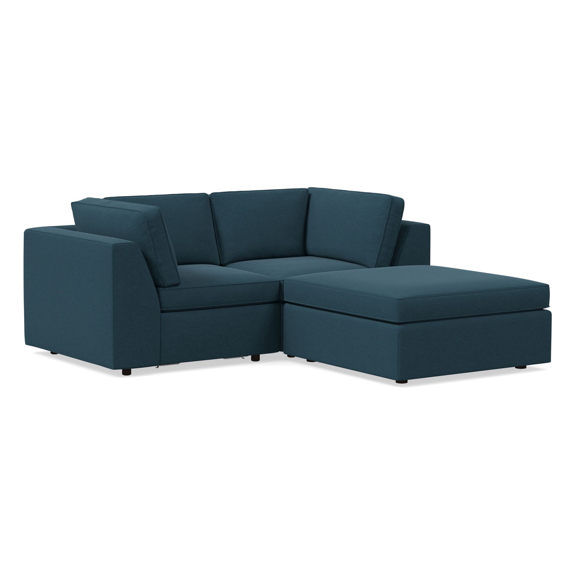 Harris 3-Piece Small Ottoman Sectional (70"–78") | West Elm