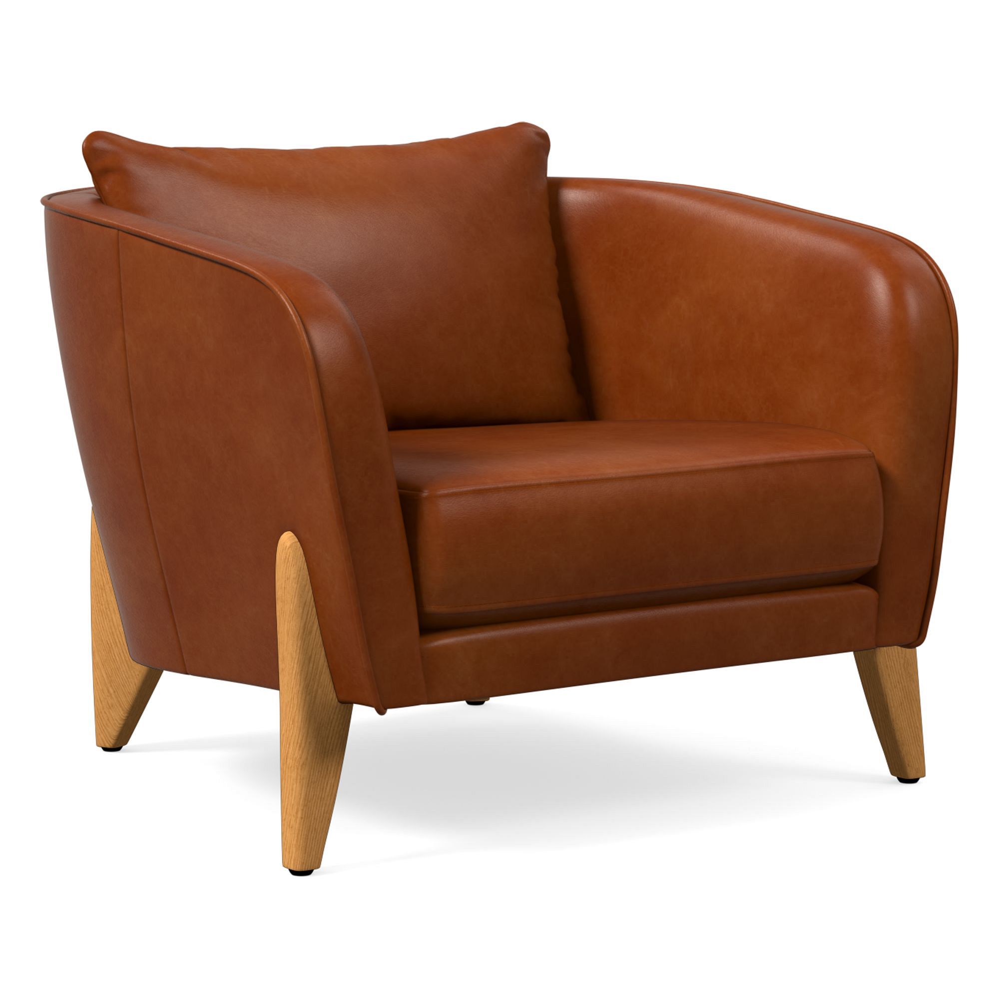 Delray Leather Chair | West Elm