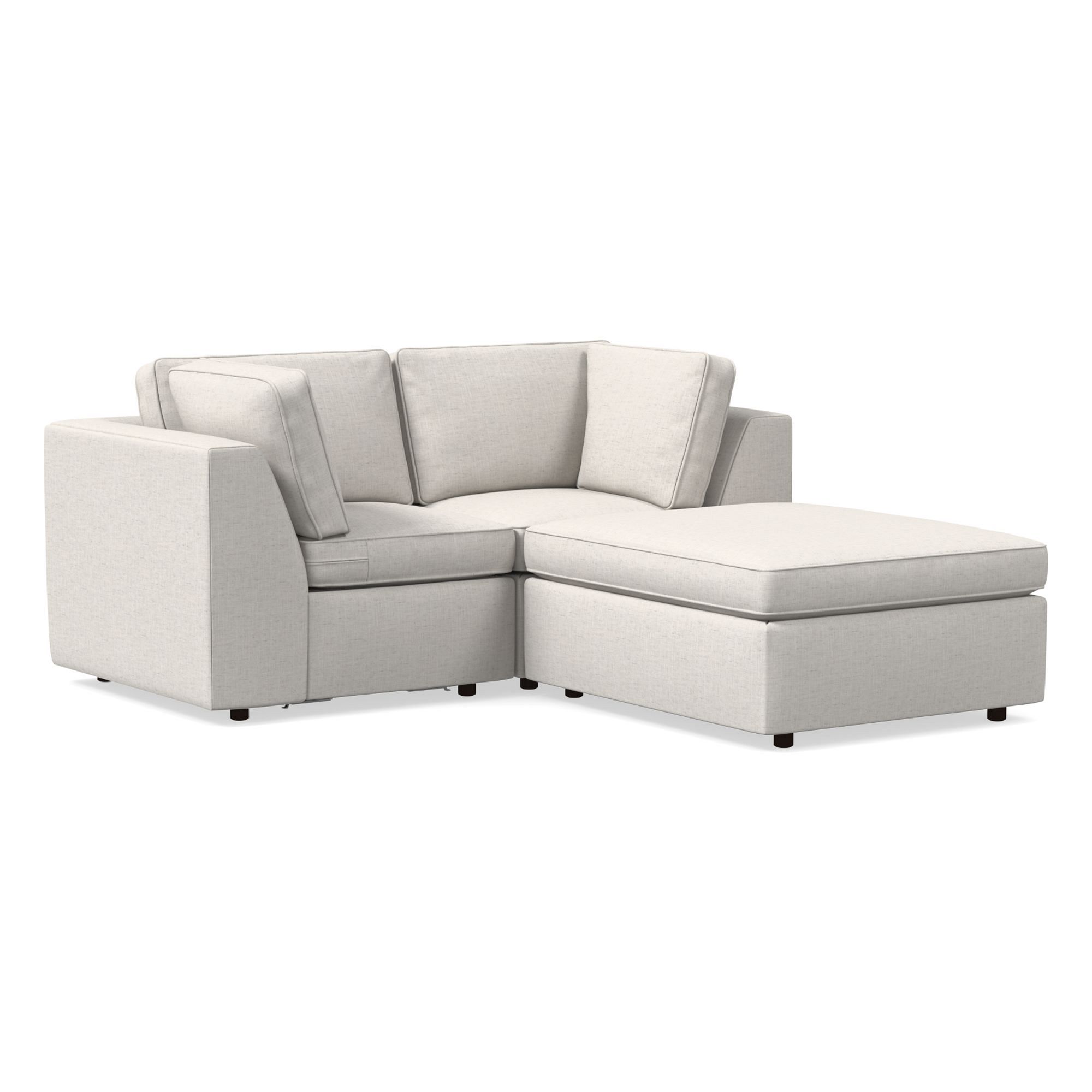 Harris 3-Piece Small Ottoman Sectional (70"–78") | West Elm