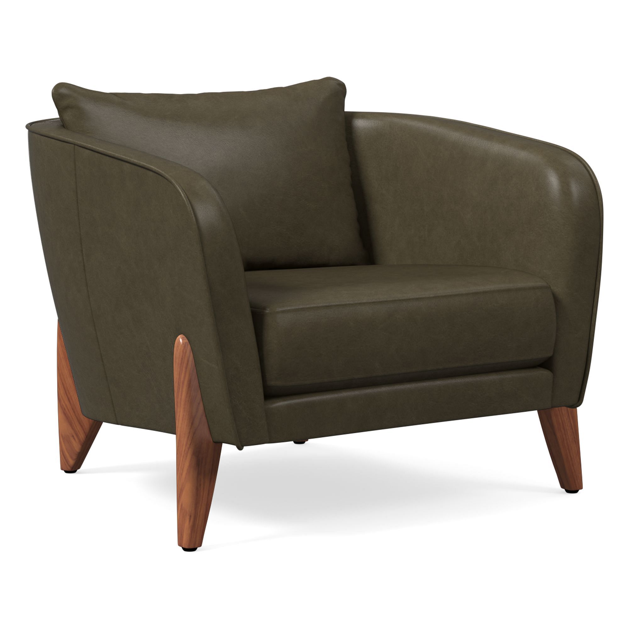 Delray Leather Chair | West Elm