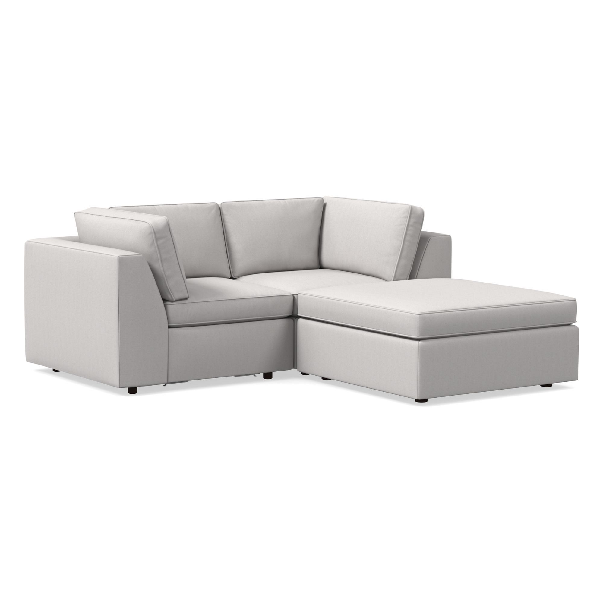 Harris 3-Piece Small Ottoman Sectional (70"–78") | West Elm