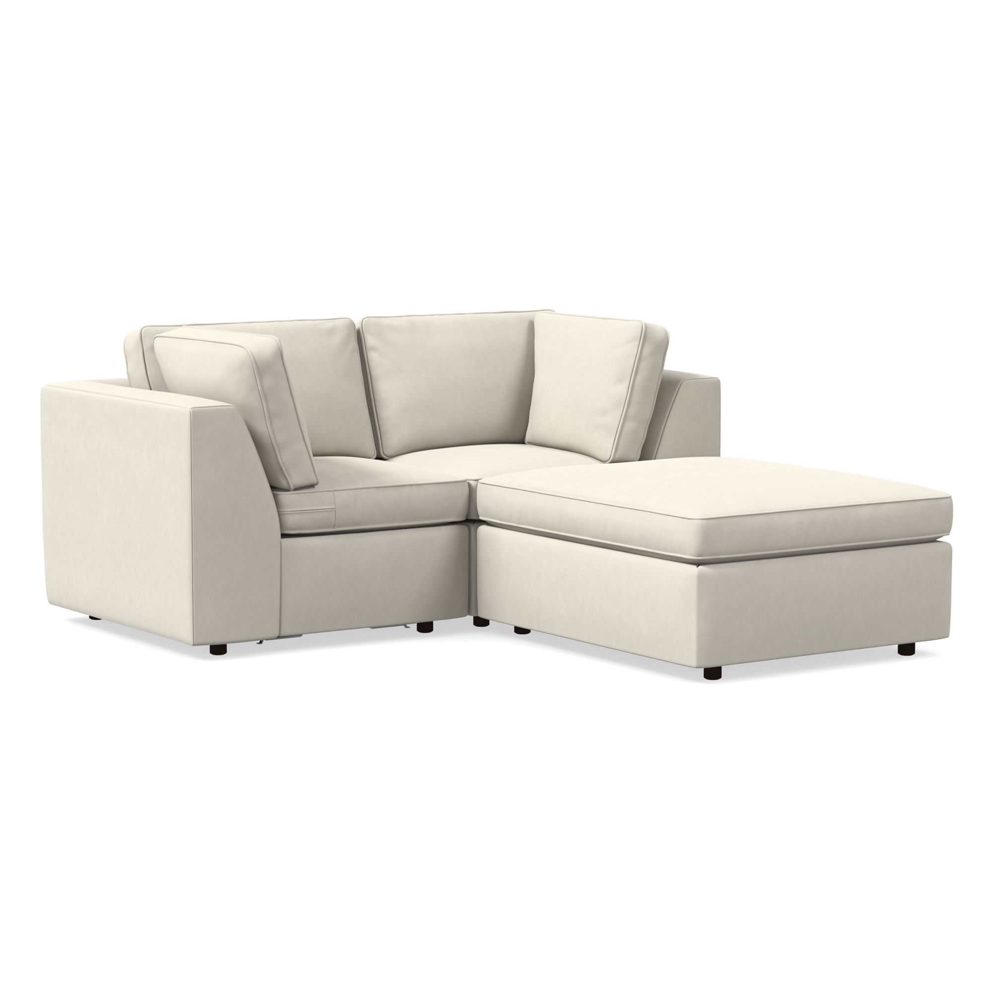 Harris 3-Piece Small Ottoman Sectional (70"–78") | West Elm