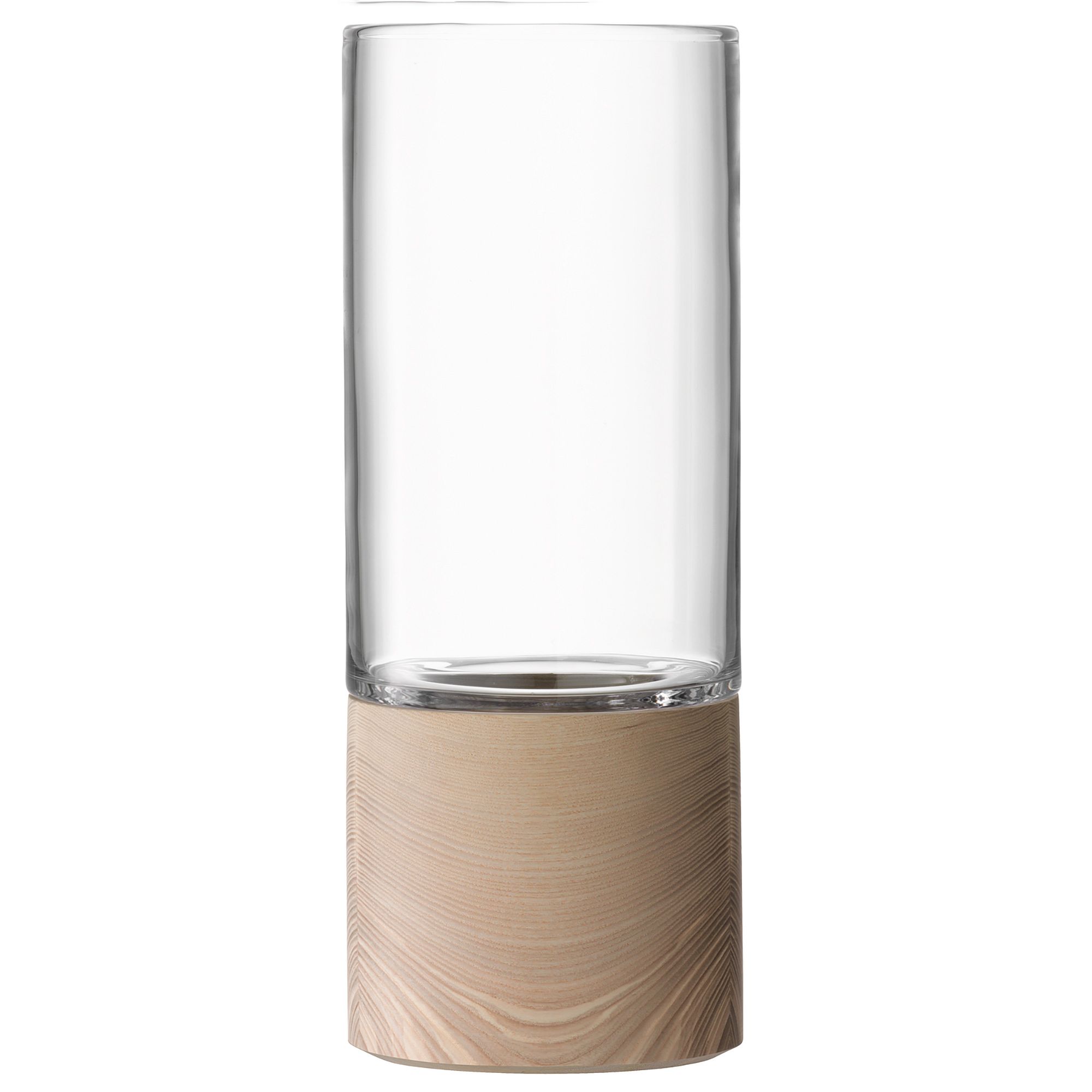 Lotta Glass & Wood Vase | West Elm